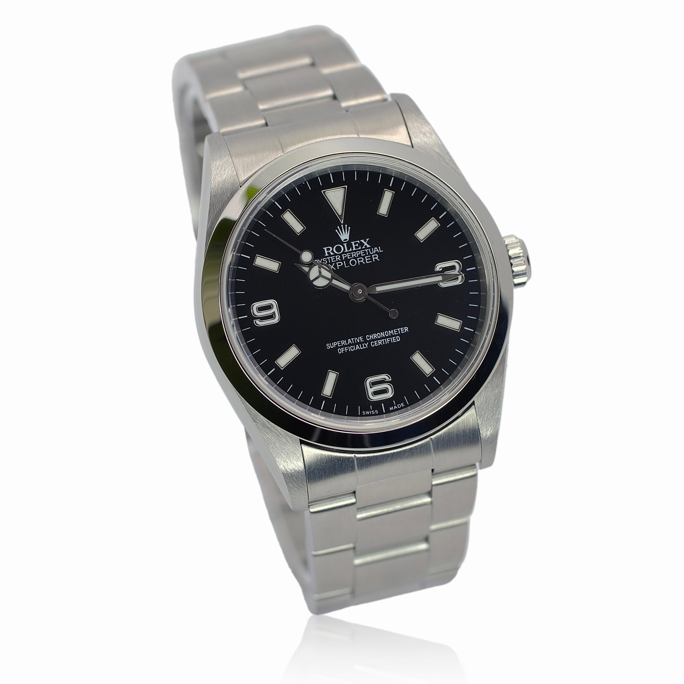 Rolex Explorer Black Dial Oyster Band Watch 114270 YR-2006 BOX & PAPER - Luxuriant Concierge