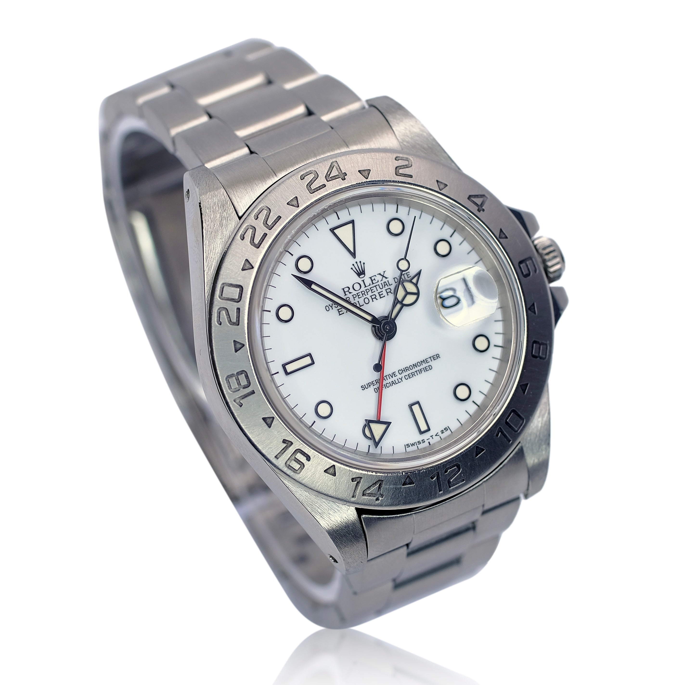 Rolex Explorer II White Dial Oyster Band Watch 16570 YR-1994 BOX & PAPER - Luxuriant Concierge