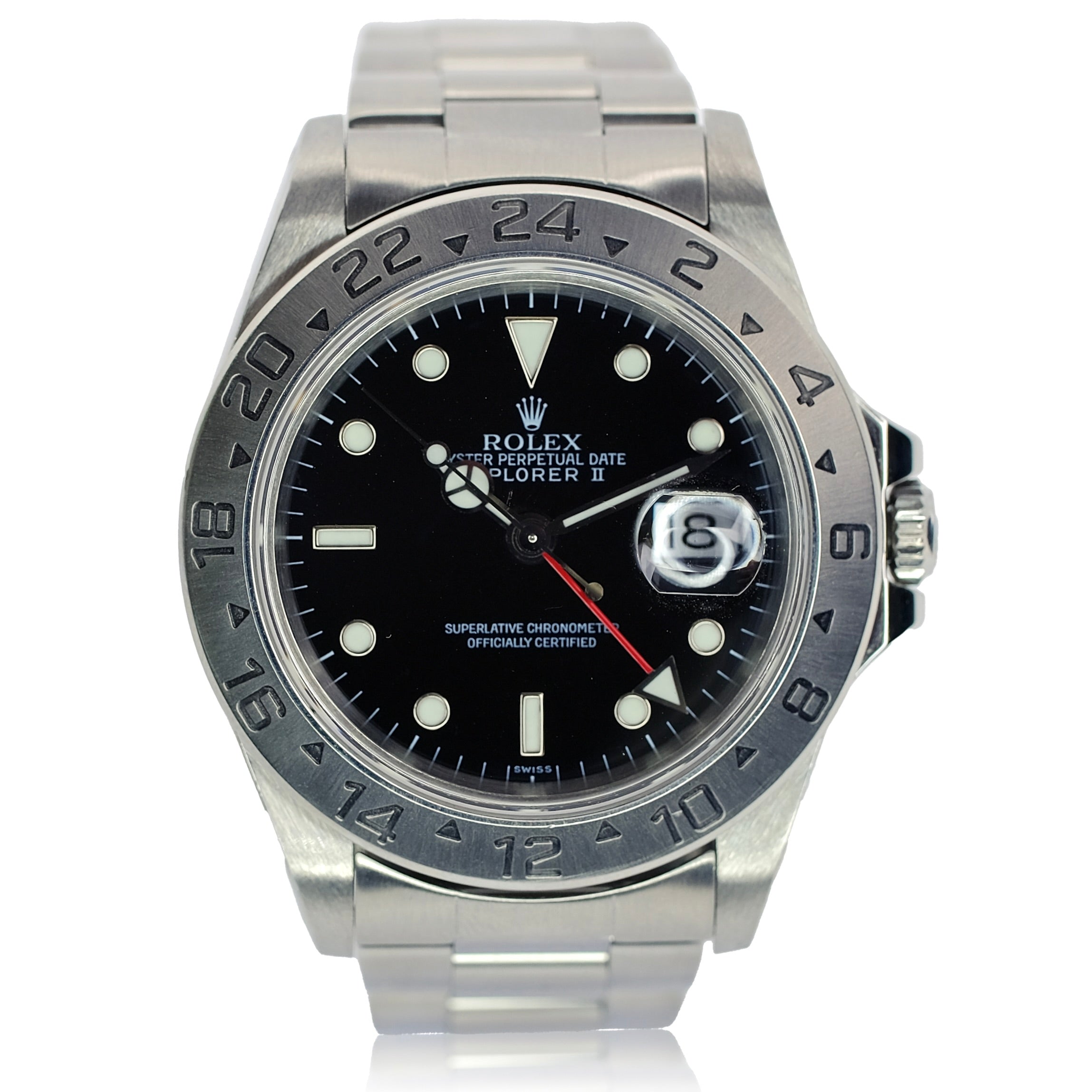 Rolex Explorer II Black Dial Oyster Band Watch 16570 YR-1999 BOX & PAPER - Luxuriant Concierge