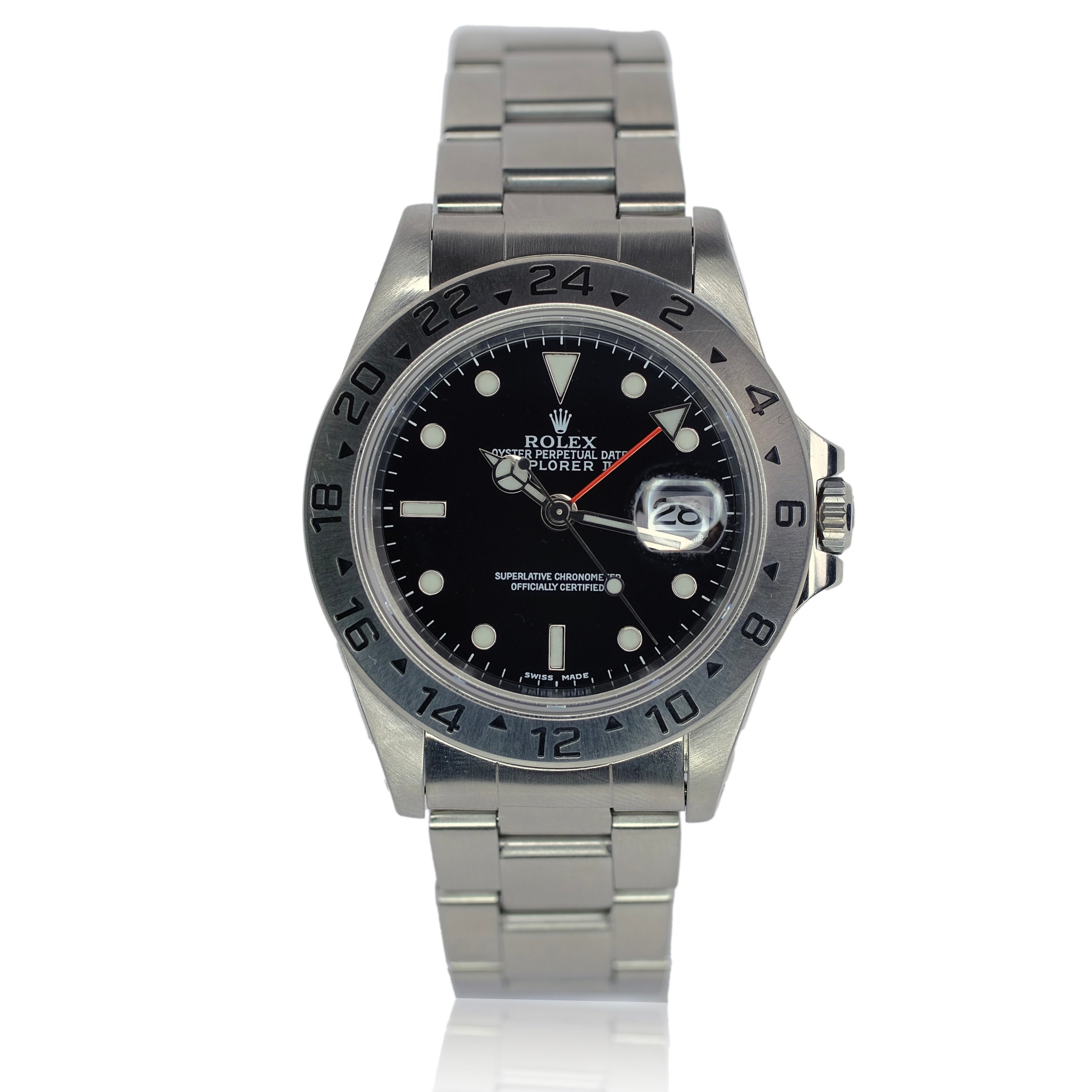 Rolex Explorer II Black Dial Oyster Band Watch 16570 YR-2003 BOX & PAPER - Luxuriant Concierge