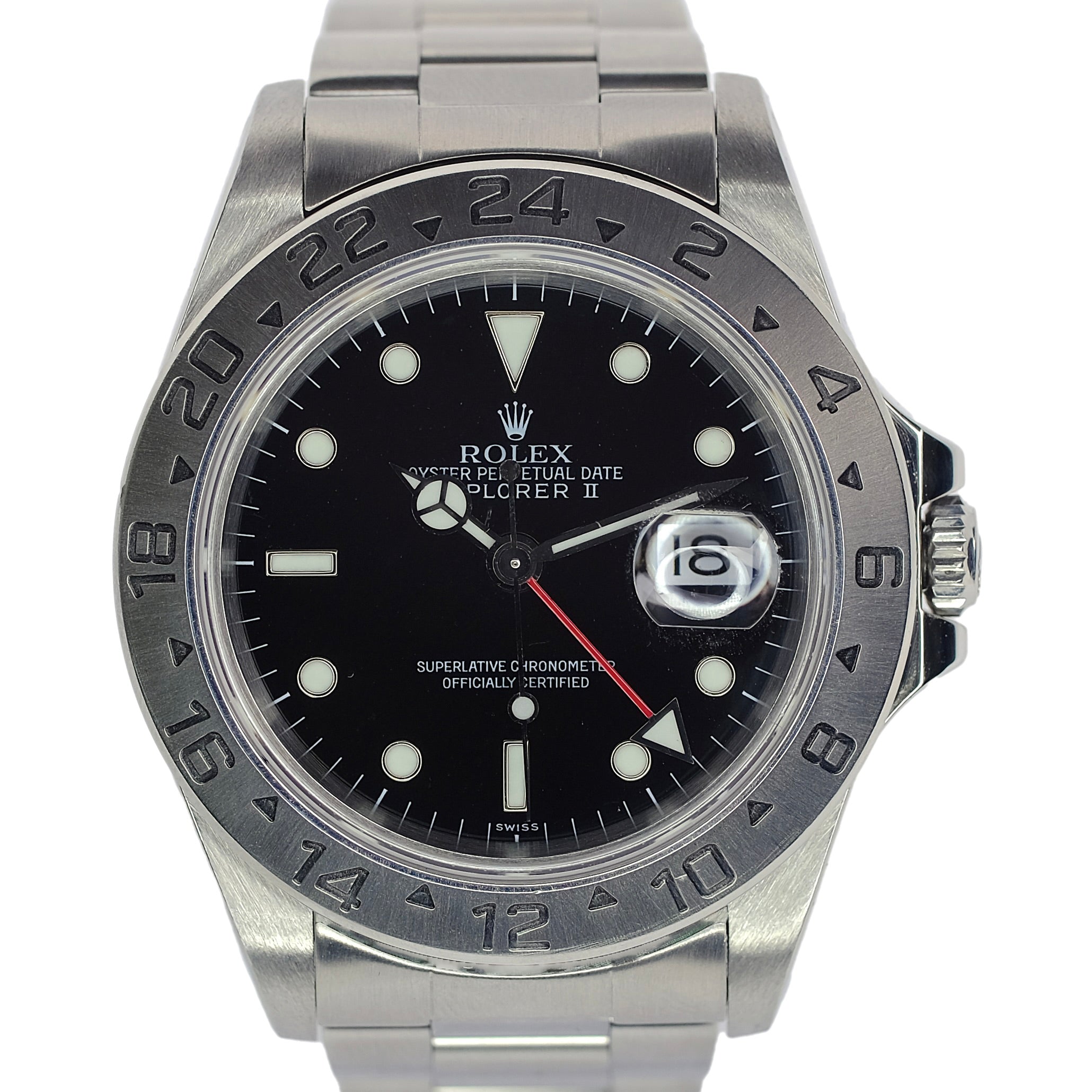 Rolex Explorer II Black Dial Oyster Band Watch 16570 YR-1999 BOX & PAPER - Luxuriant Concierge