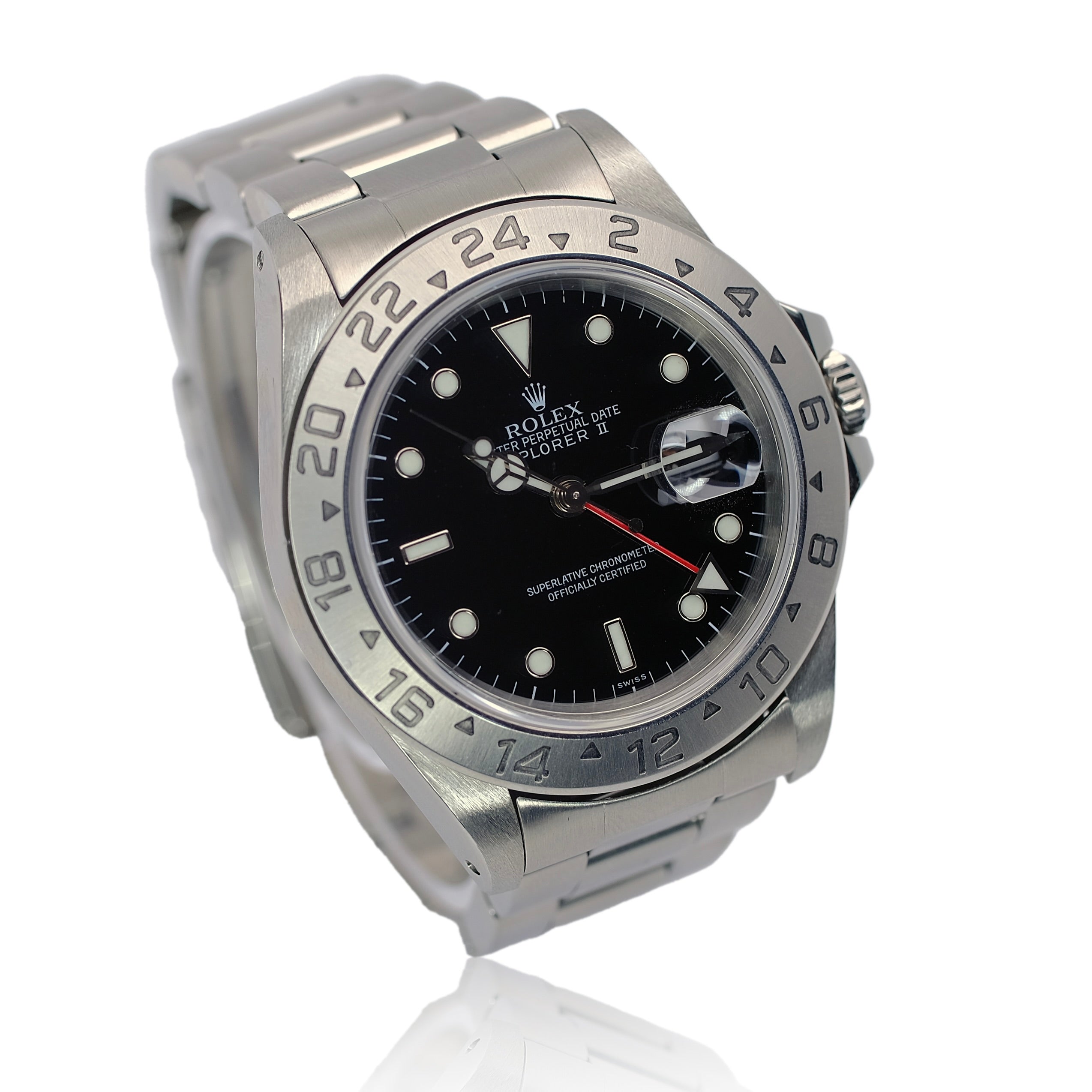 Rolex Explorer II Black Dial Oyster Band Watch 16570 YR-1999 BOX & PAPER - Luxuriant Concierge