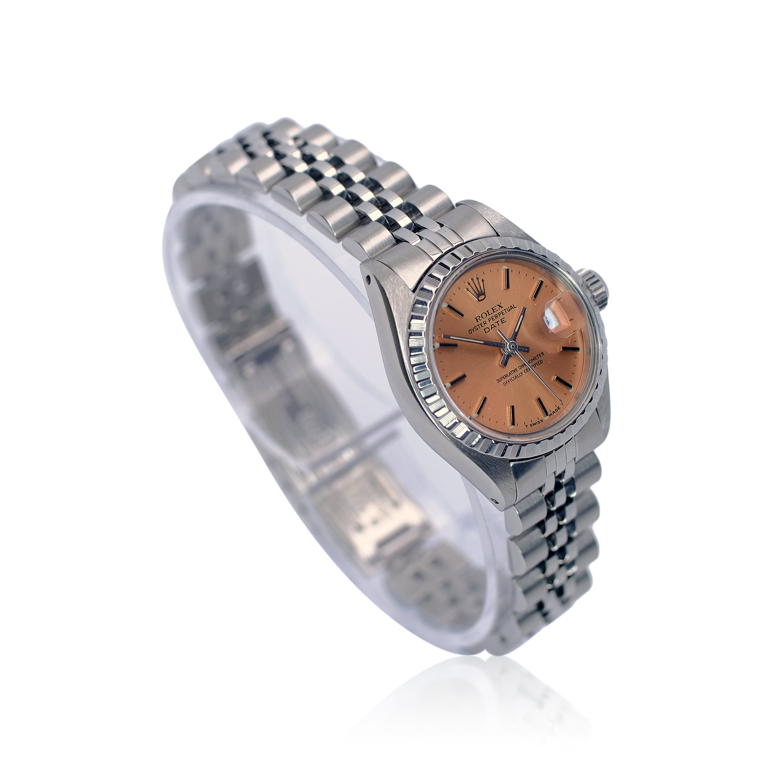 ROLEX OYSTER PERPETUAL DATE SALMON INDEX JUBILEE - Luxuriant Concierge