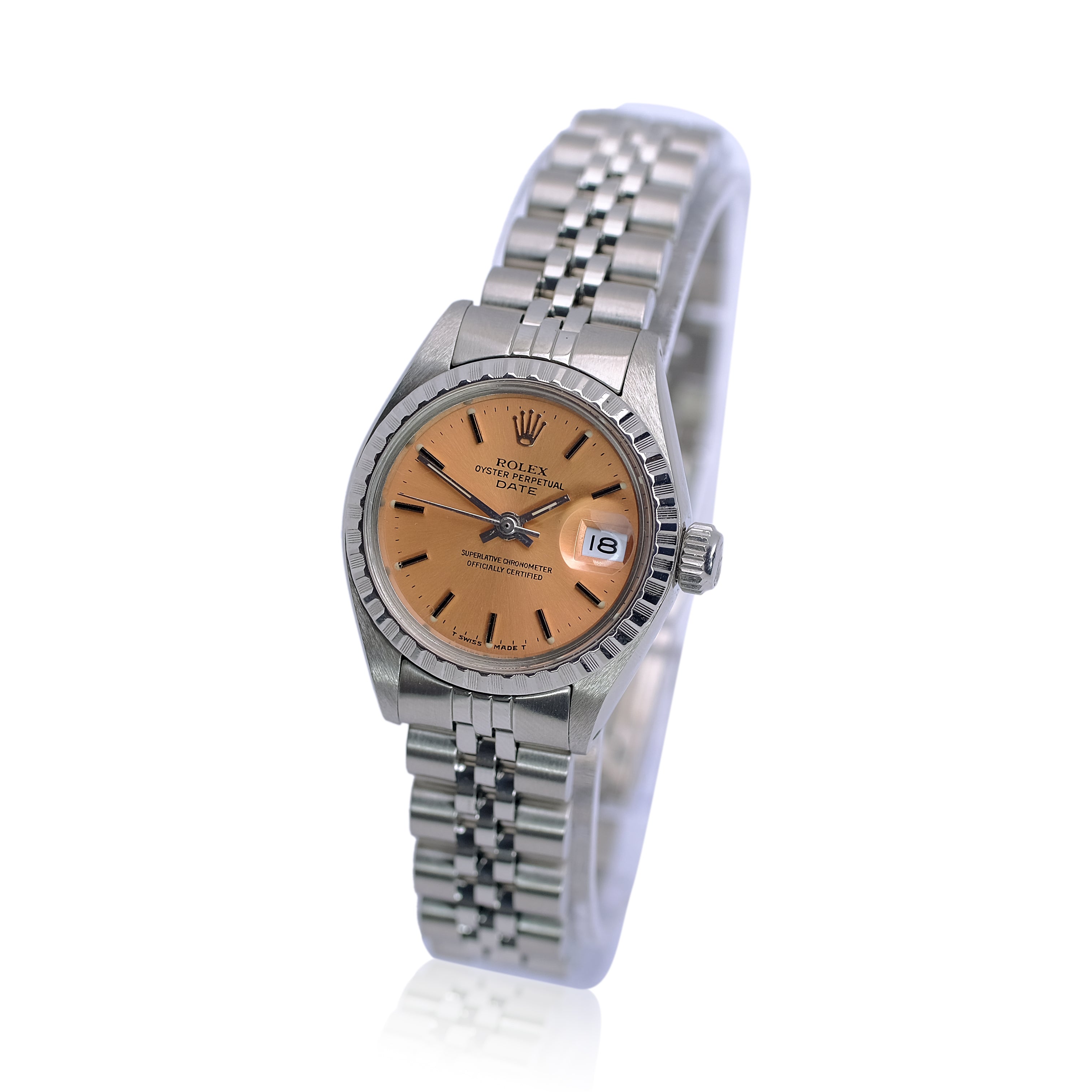 ROLEX OYSTER PERPETUAL DATE SALMON INDEX JUBILEE - Luxuriant Concierge