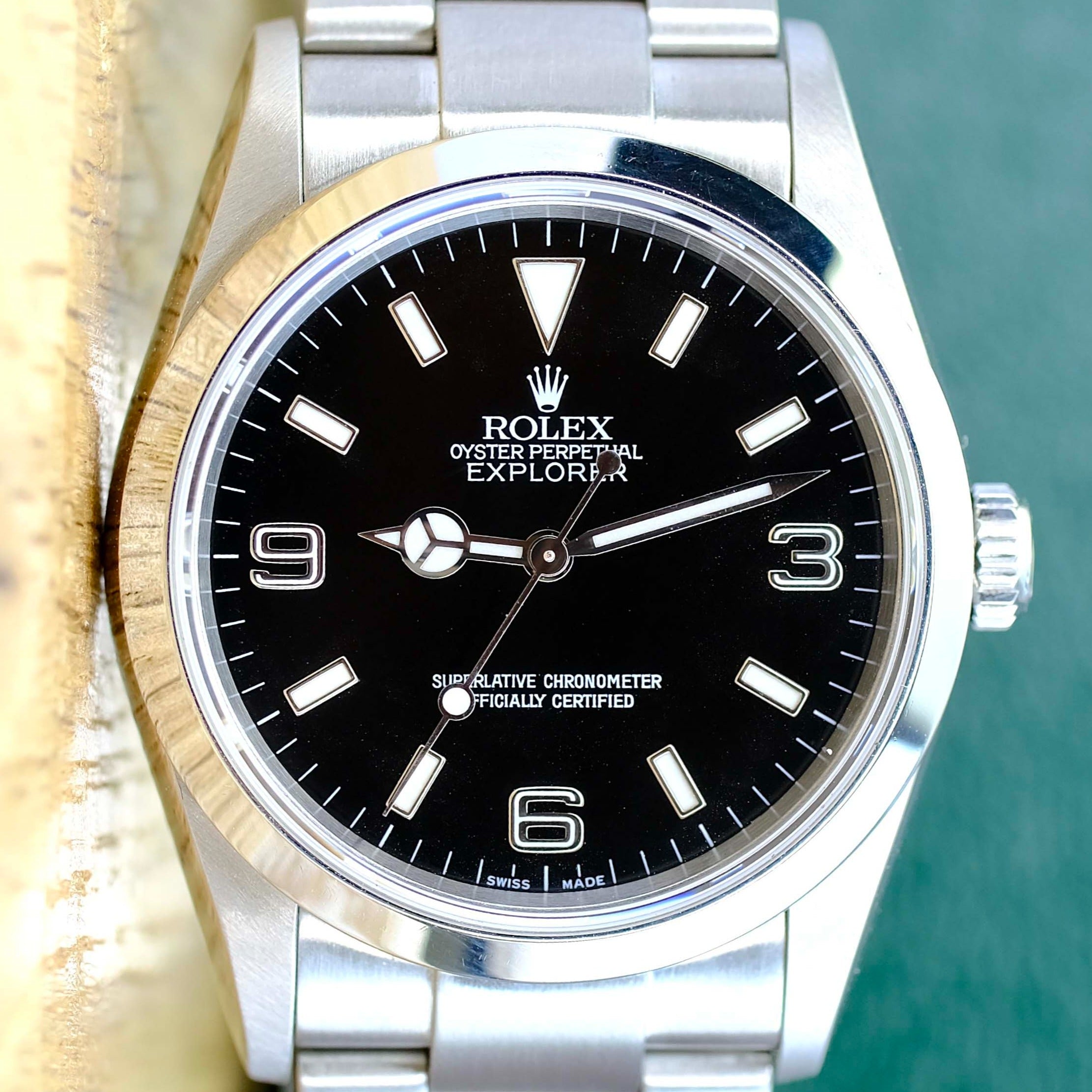 Rolex Explorer Black Dial Oyster Band Watch 114270 - Luxuriant Concierge