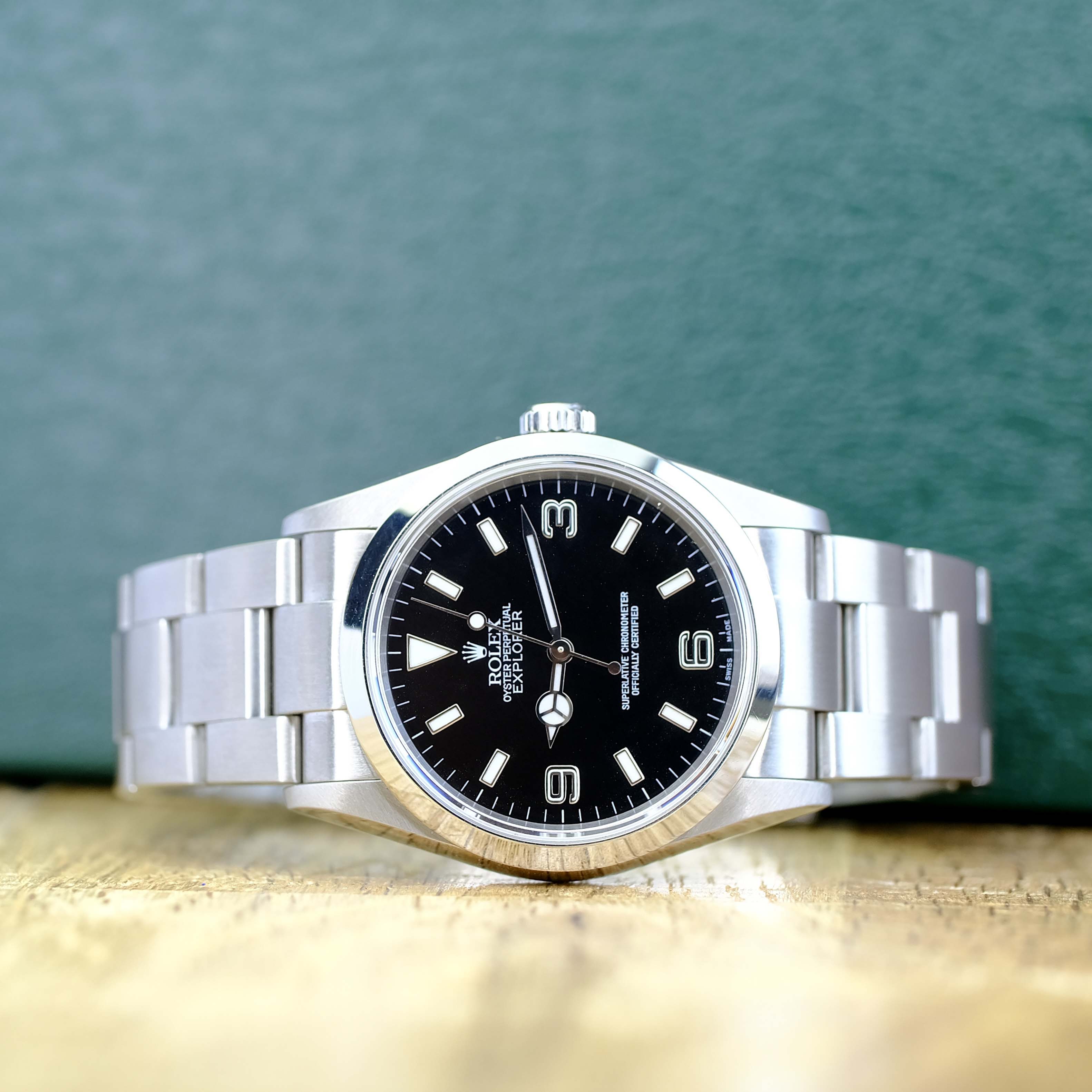 Rolex Explorer Black Dial Oyster Band Watch 114270 - Luxuriant Concierge