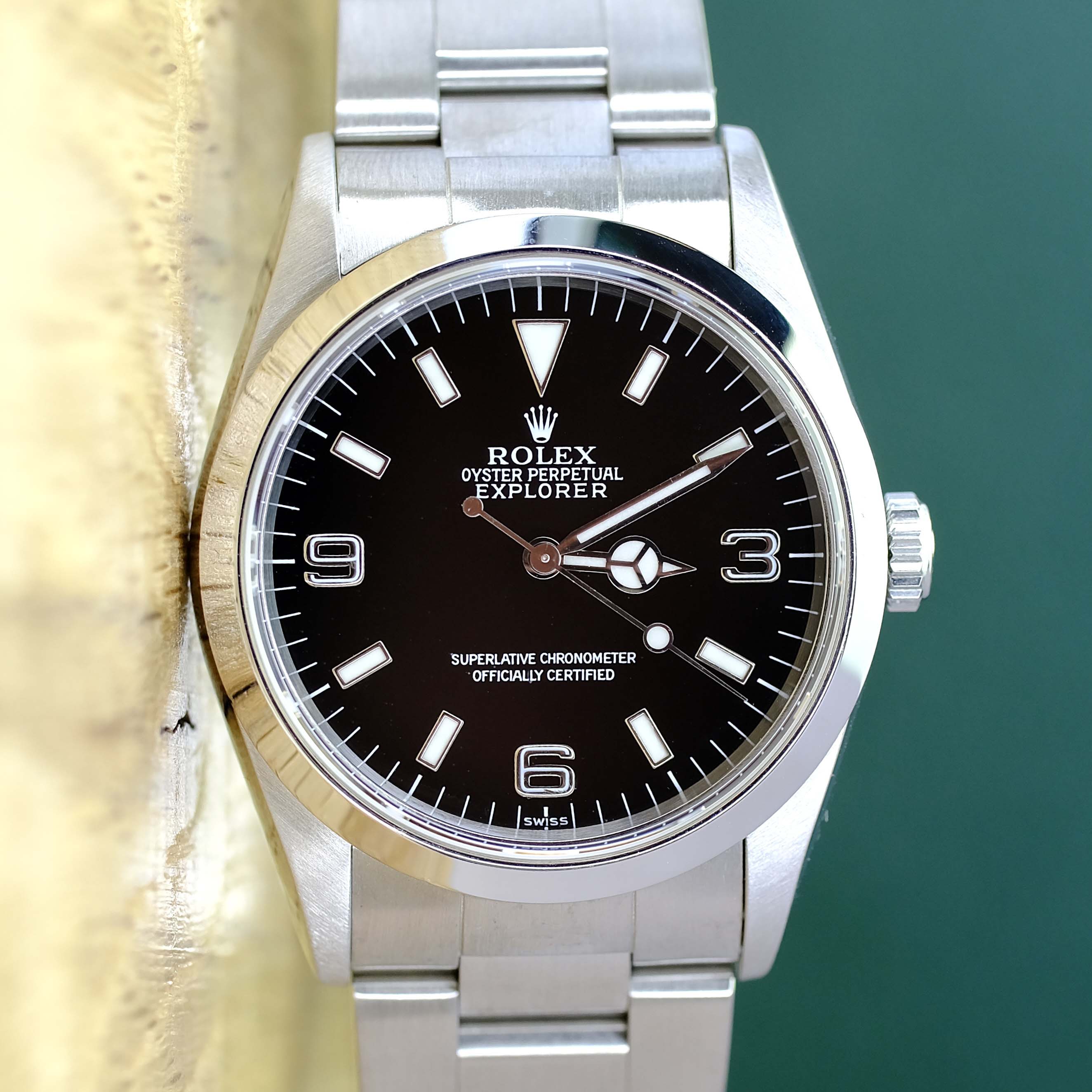 Rolex Explorer Black Dial Oyster Band 14270 - Luxuriant Concierge