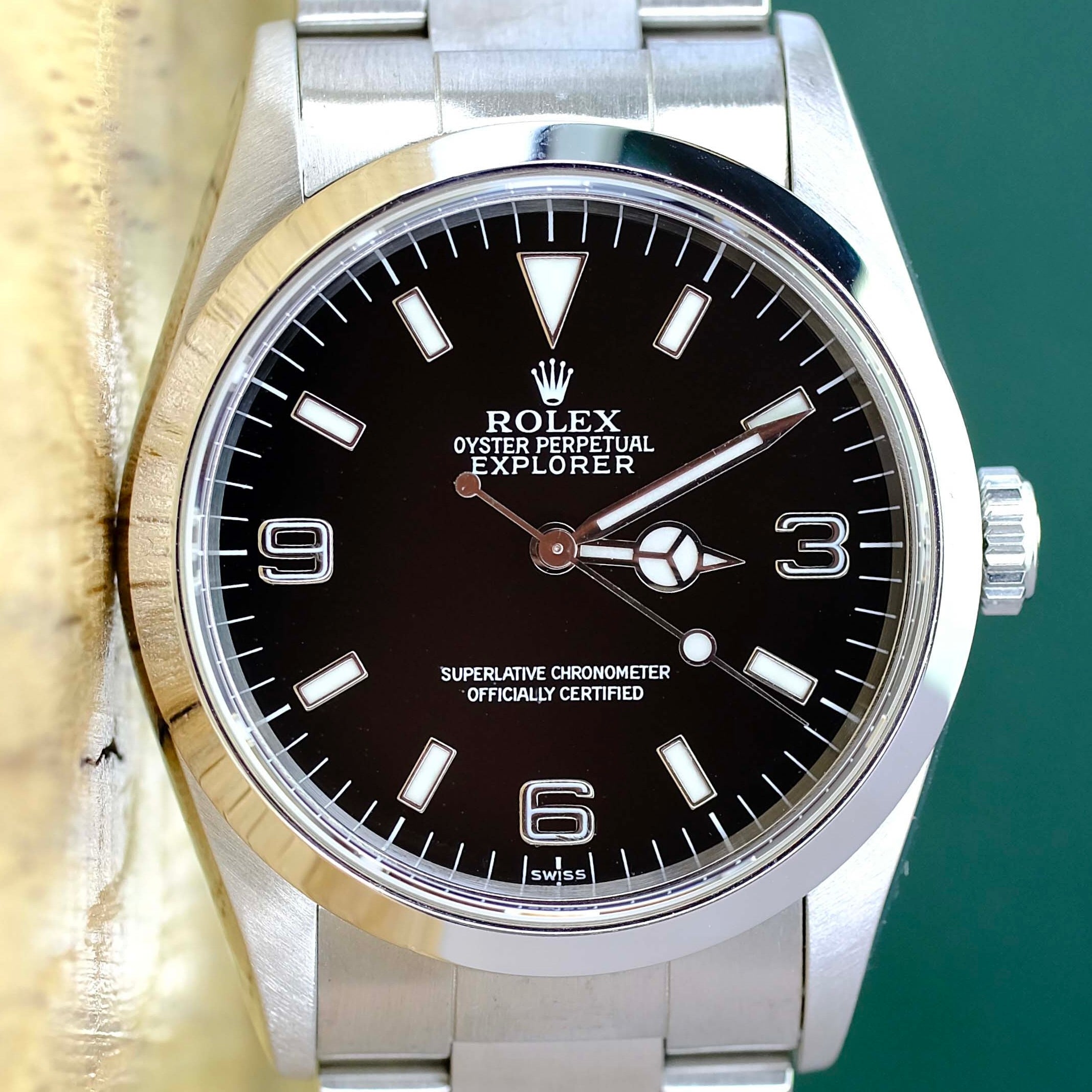 Rolex Explorer Black Dial Oyster Band 14270 - Luxuriant Concierge