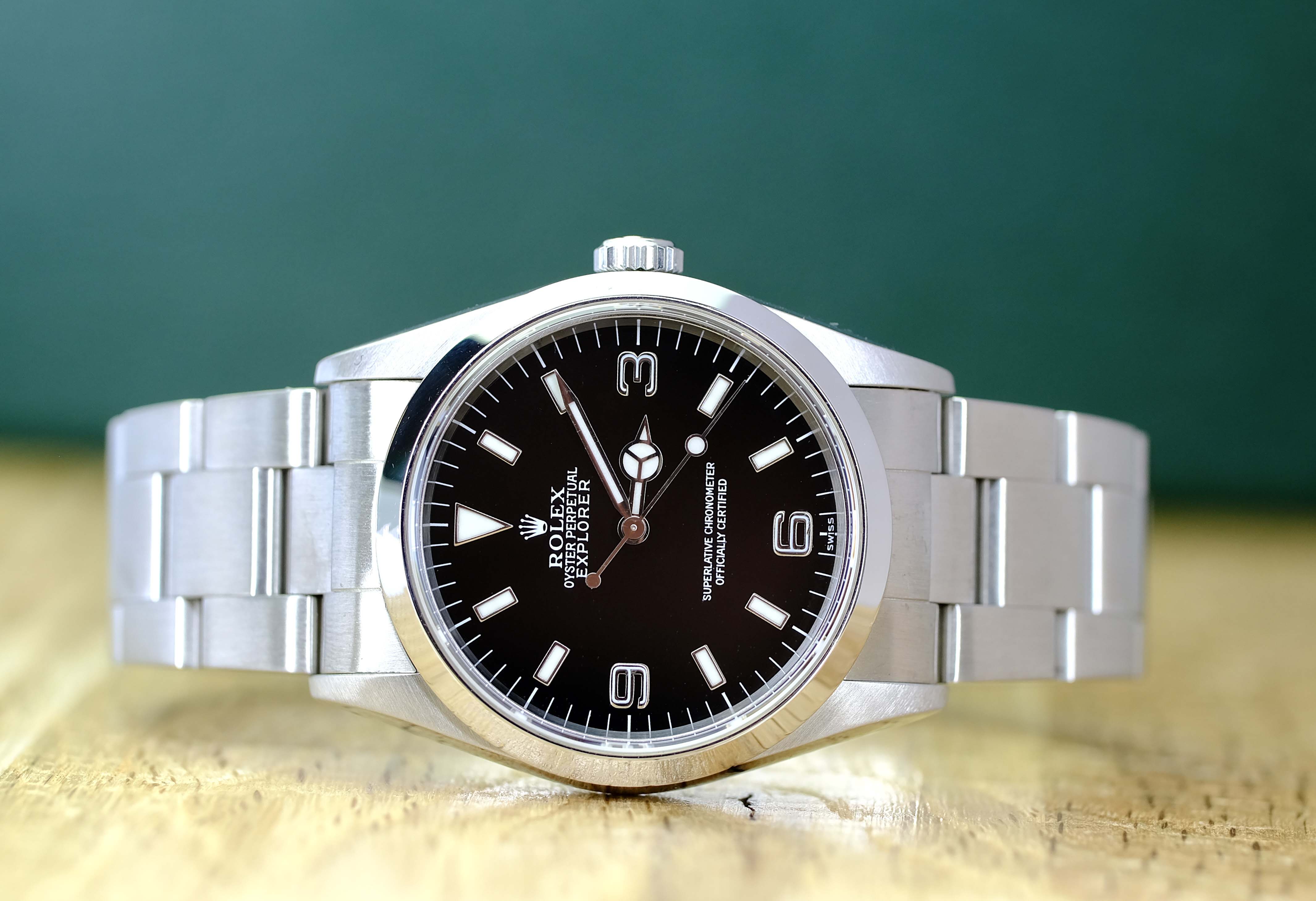 Rolex Explorer Black Dial Oyster Band 14270 - Luxuriant Concierge