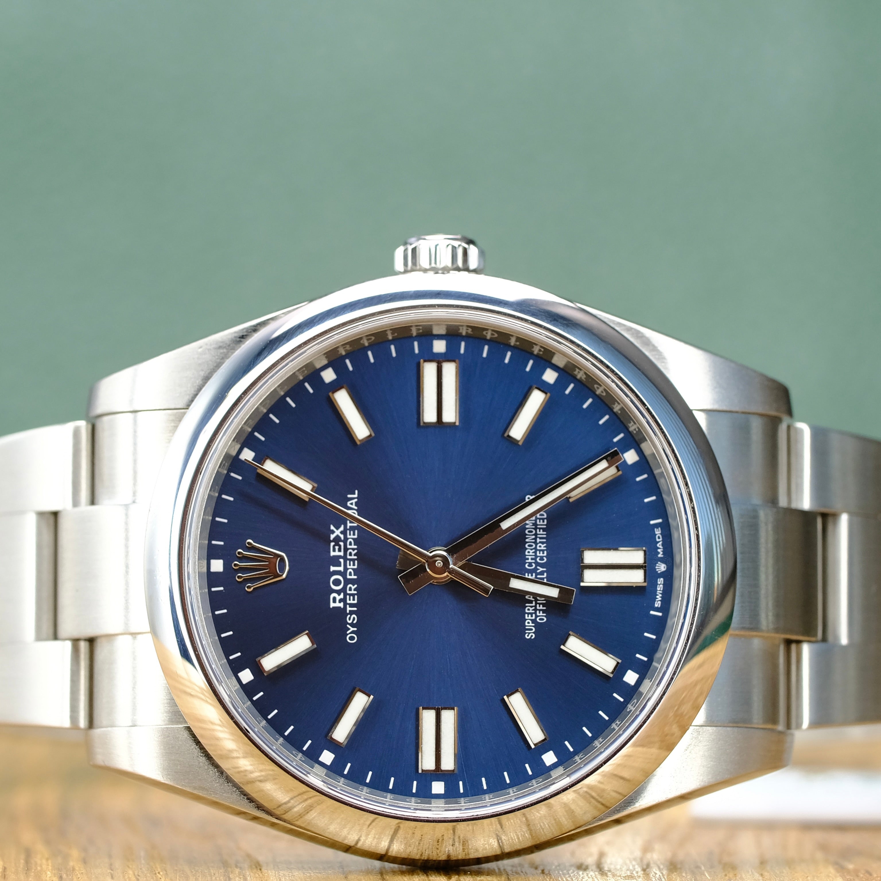 Rolex Oyster Perpetual Blue Index Dial Oyster Band 124300 - Luxuriant Concierge