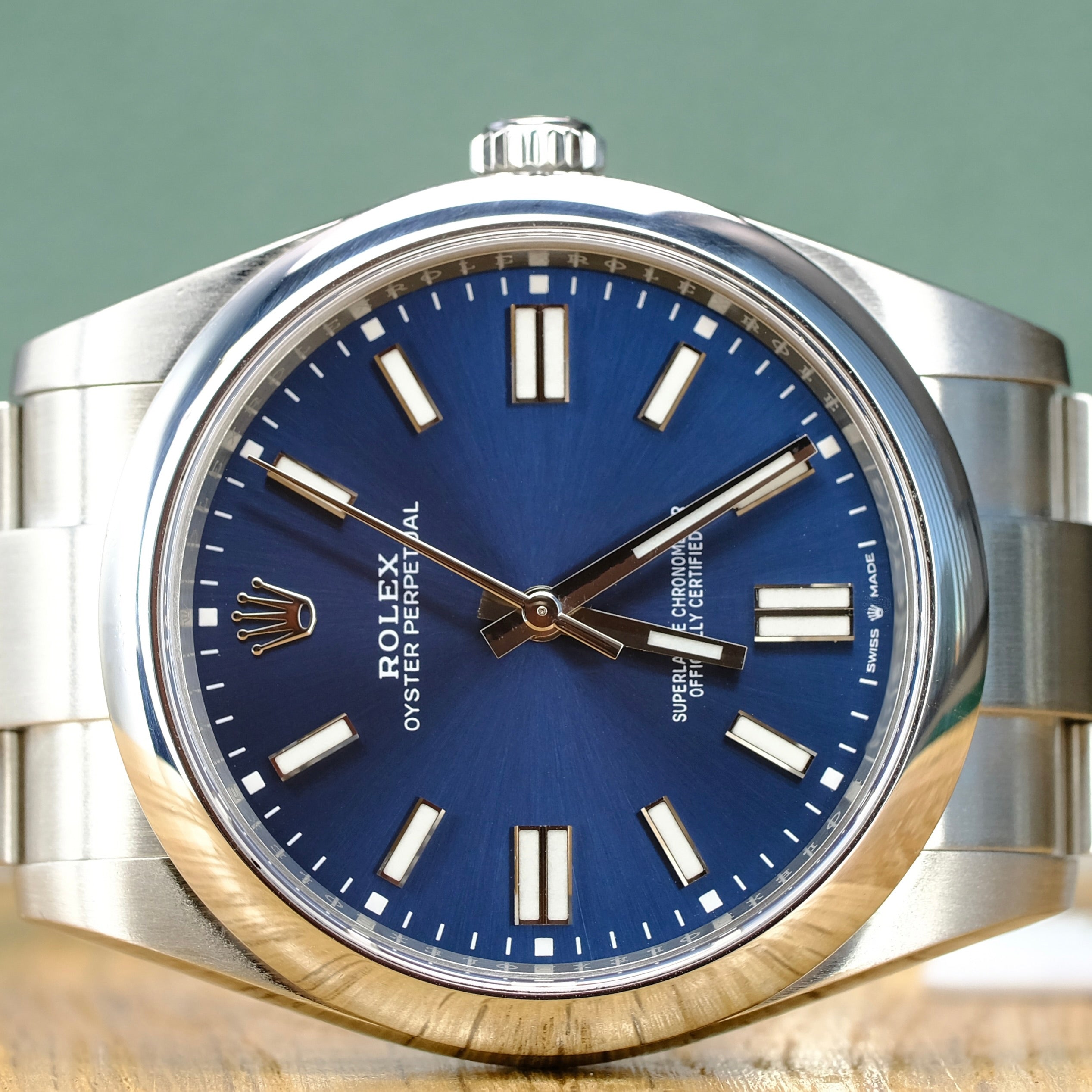 Rolex Oyster Perpetual Blue Index Dial Oyster Band 124300 - Luxuriant Concierge