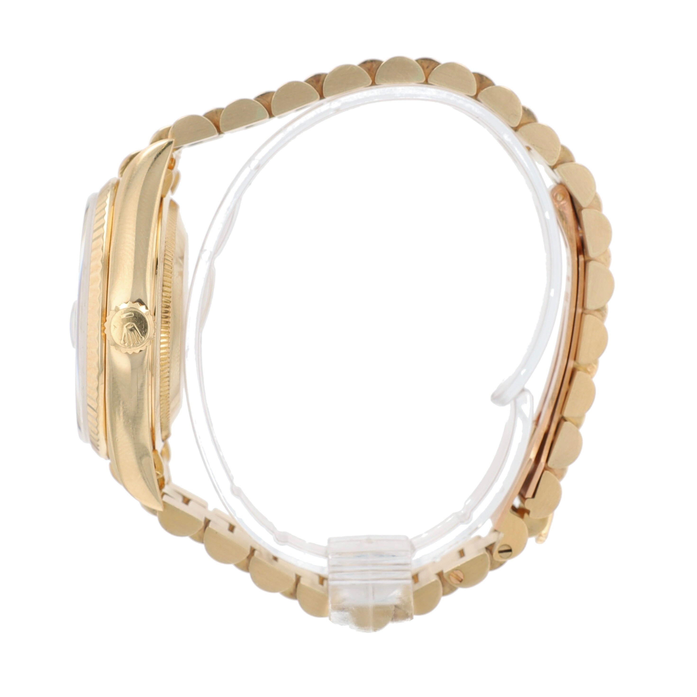 Rolex Day-Date 18238 36mm White Roman Dial Fluted Bezel President Band