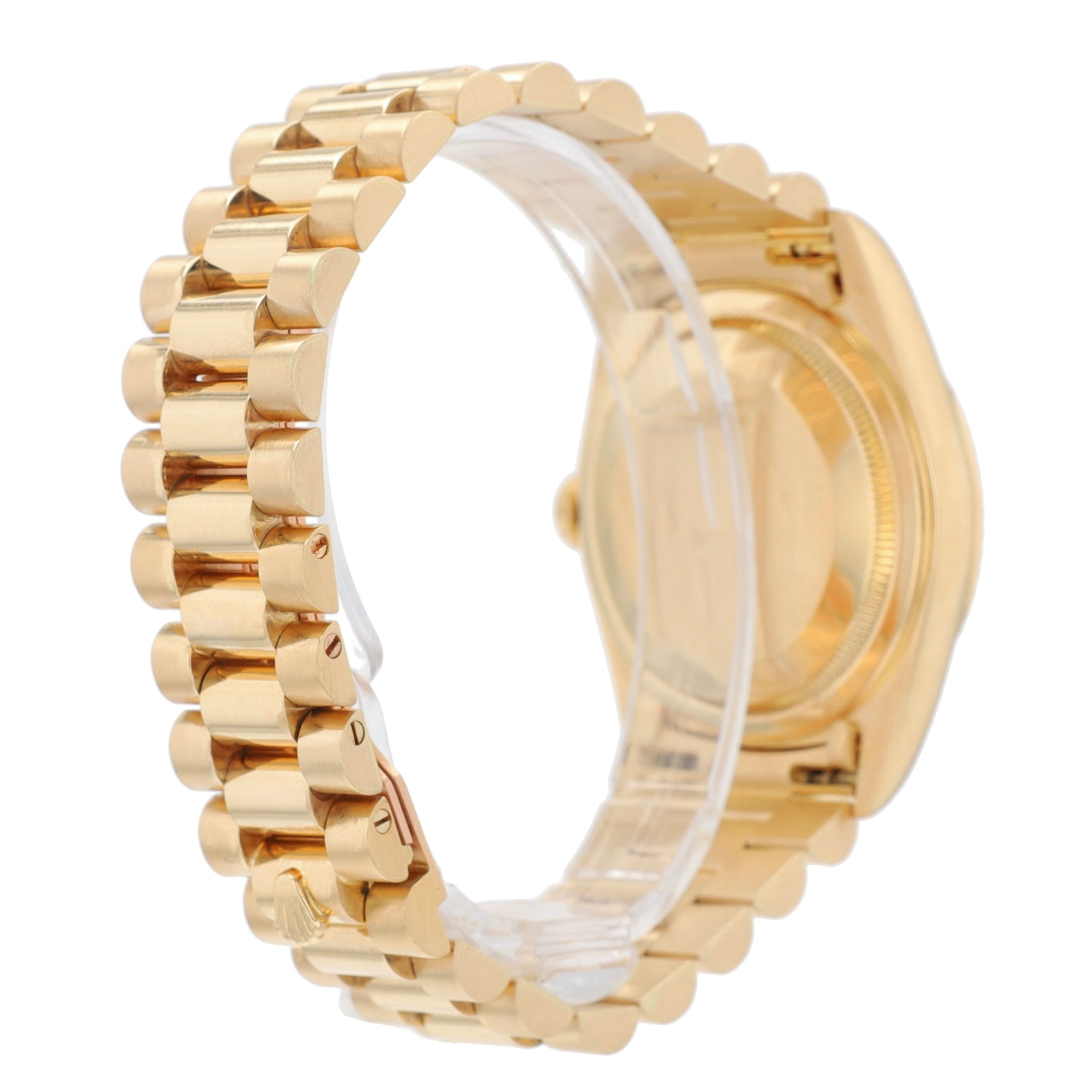 Rolex Day-Date 18238 36mm White Roman Dial Fluted Bezel President Band