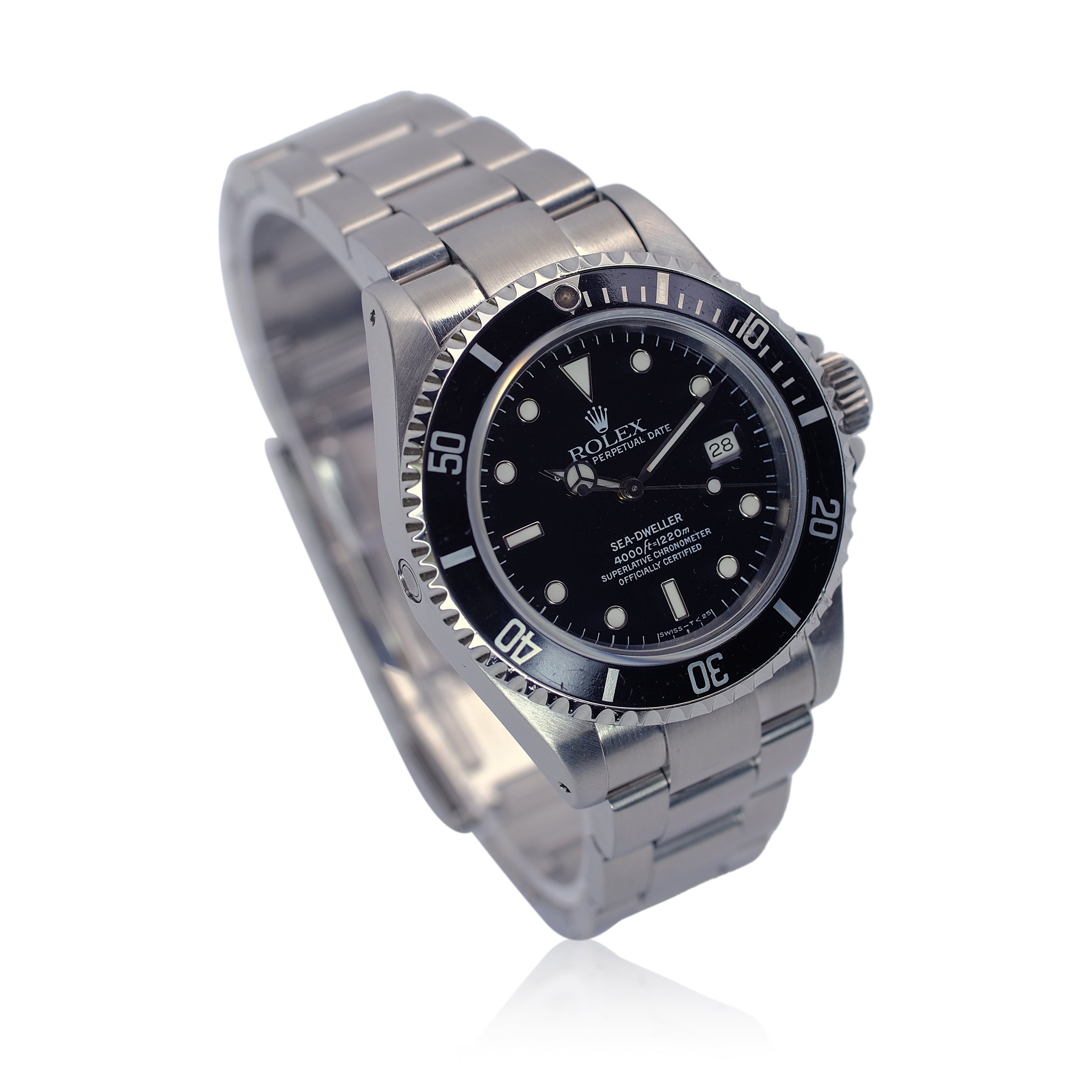 Rolex Sea-Dweller Black Dial Oyster Band SEL YR-1994 16600 - Luxuriant Concierge