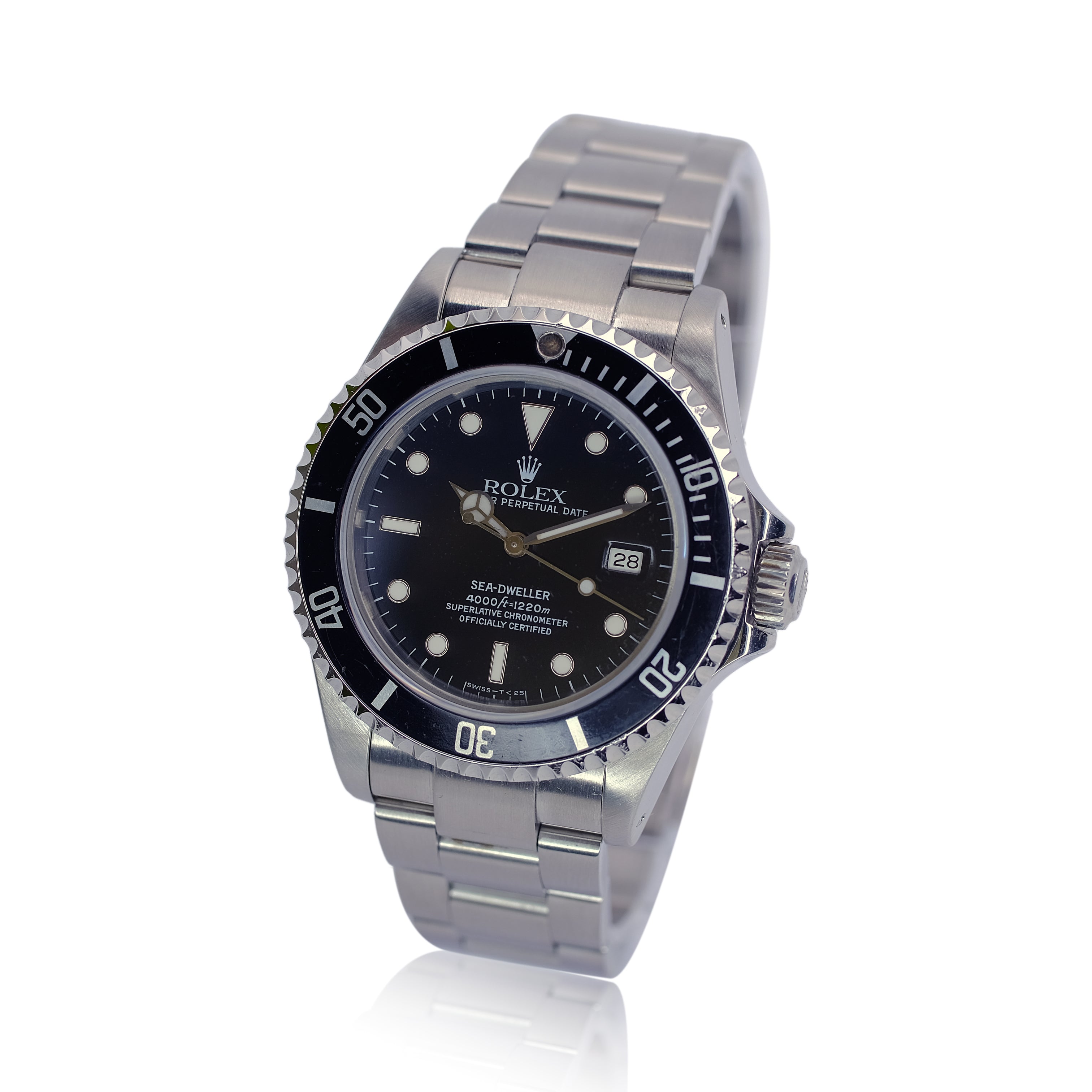 Rolex Sea-Dweller Black Dial Oyster Band SEL YR-1994 16600 - Luxuriant Concierge