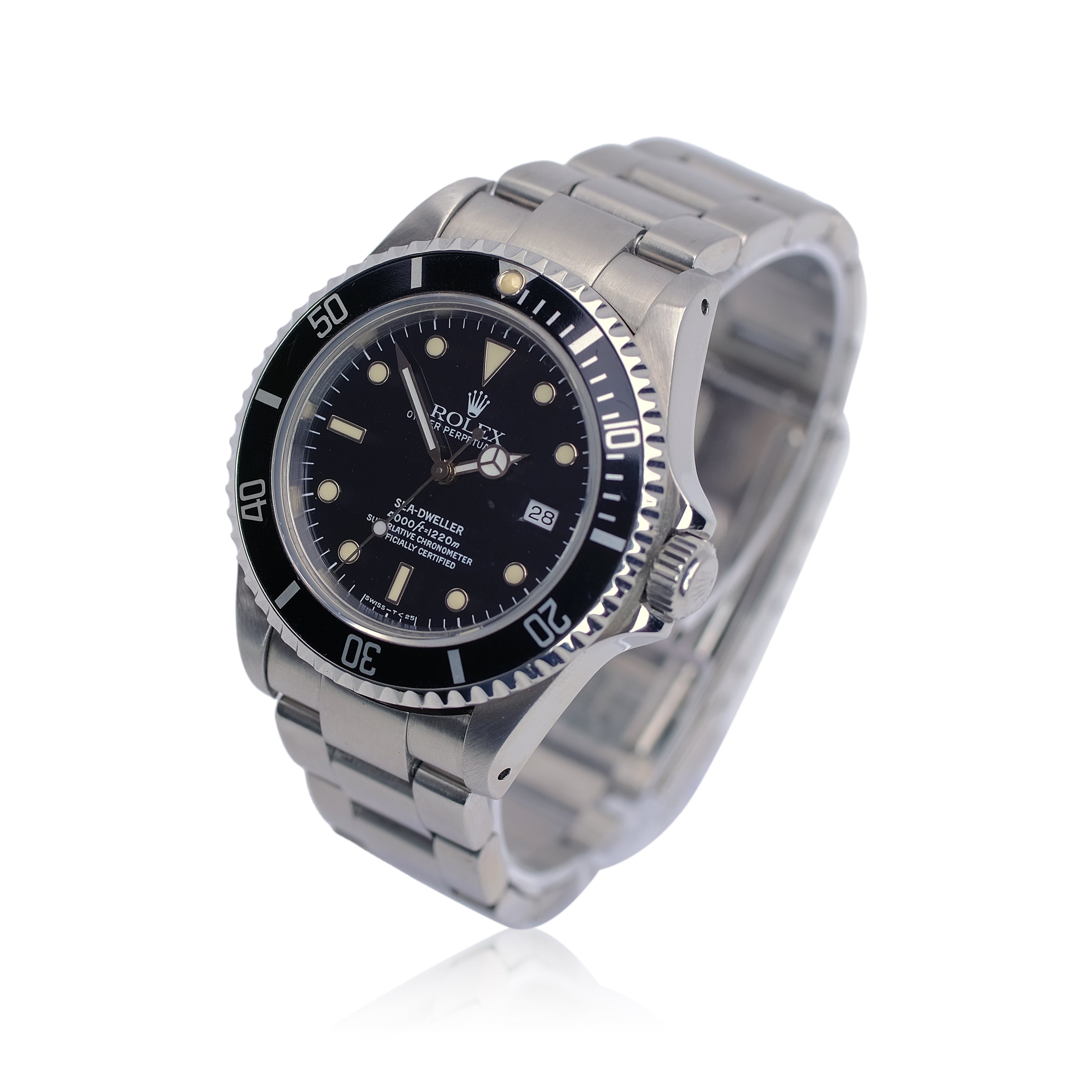 Rolex Sea-Dweller Black Dial Oyster Band SEL YR-1990 16600 - Luxuriant Concierge