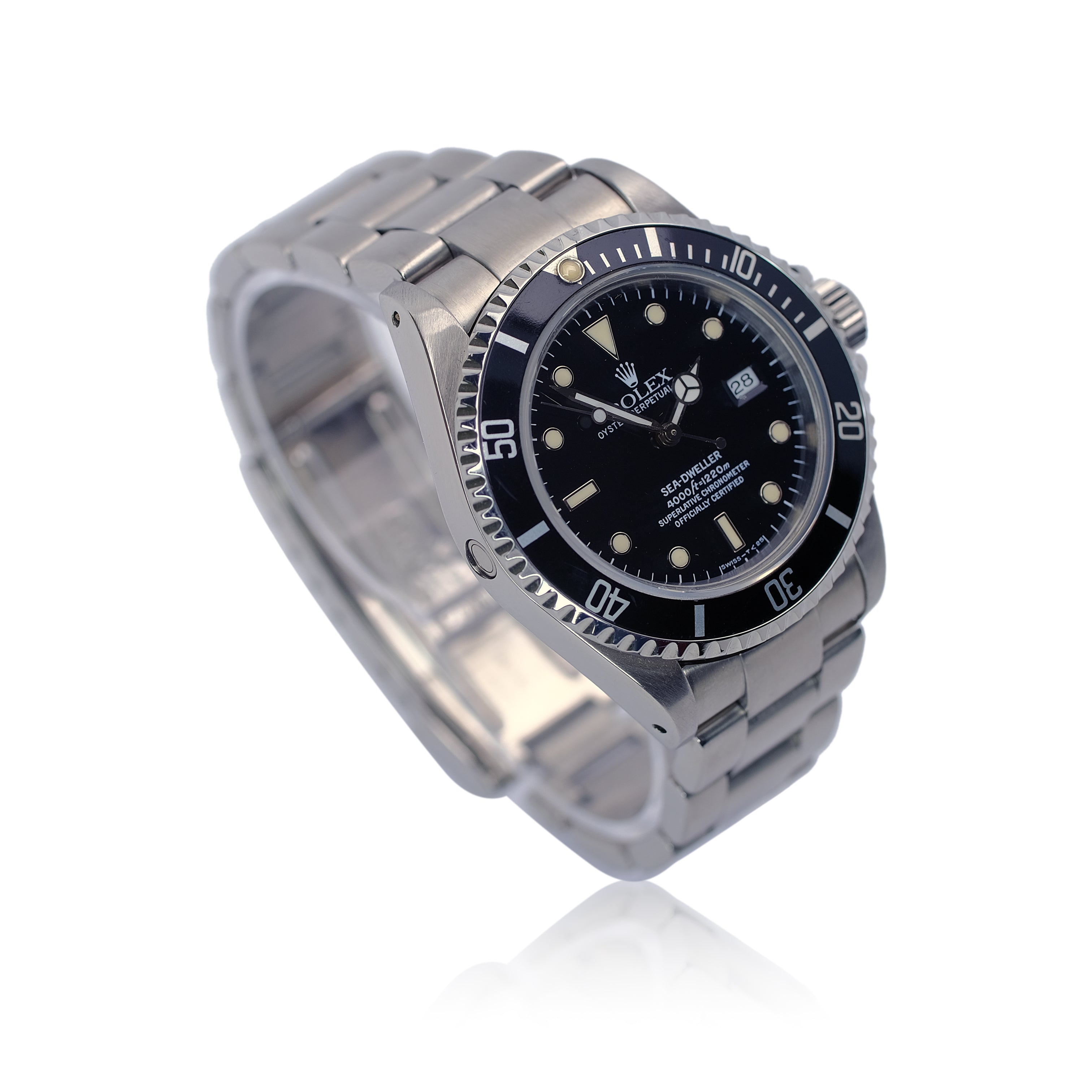 Rolex Sea-Dweller Black Dial Oyster Band SEL YR-1990 16600 - Luxuriant Concierge