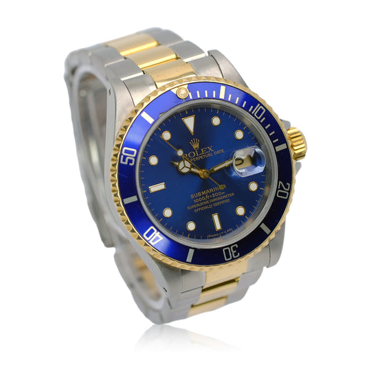 Rolex Submariner Blue Dial Oyster Band YR-1994 16613 - Luxuriant Concierge