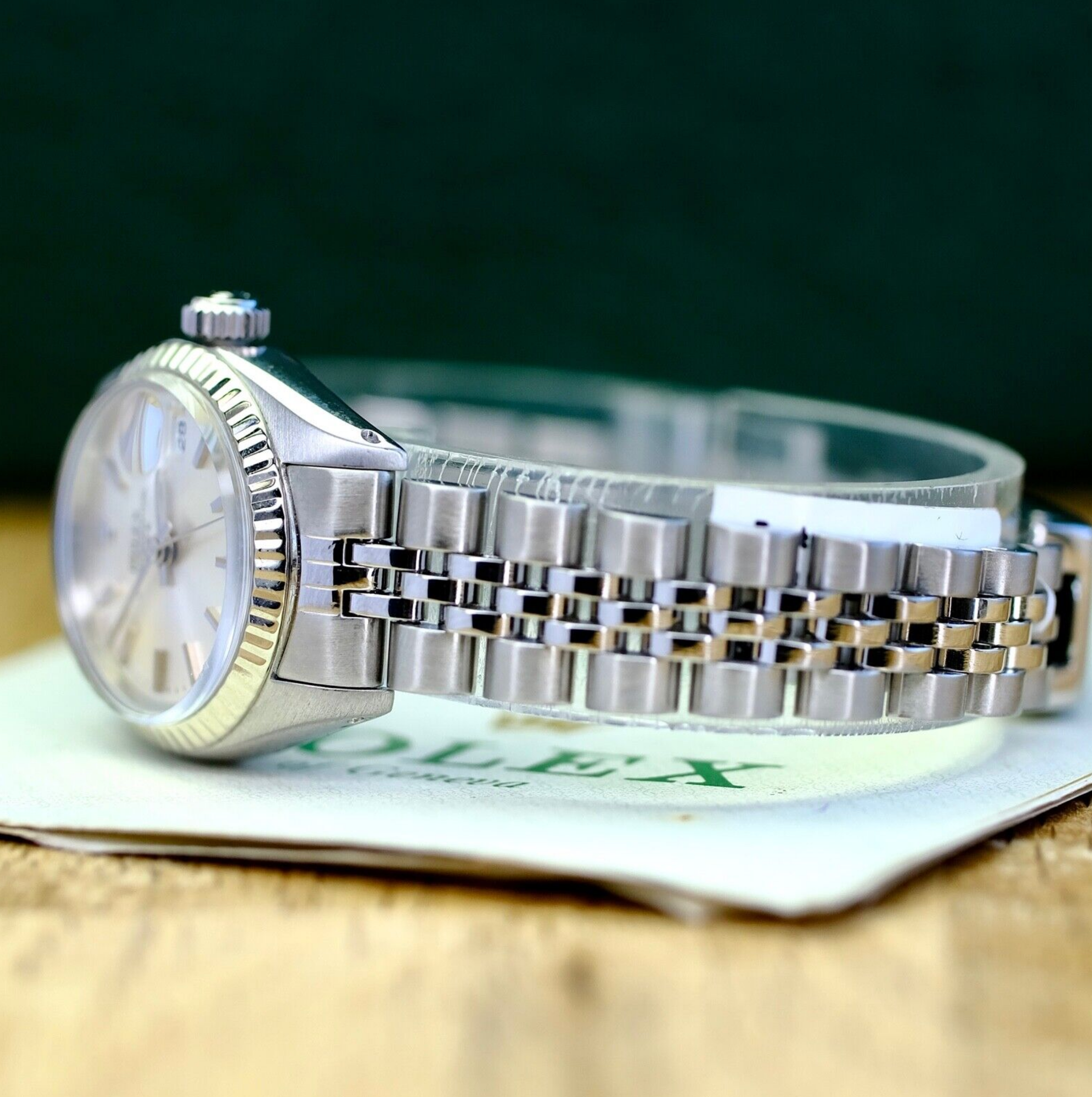 Rolex Ladies Datejust Steel Silver Index Jubilee 6917 Watch B&P - luxuriantconcierge