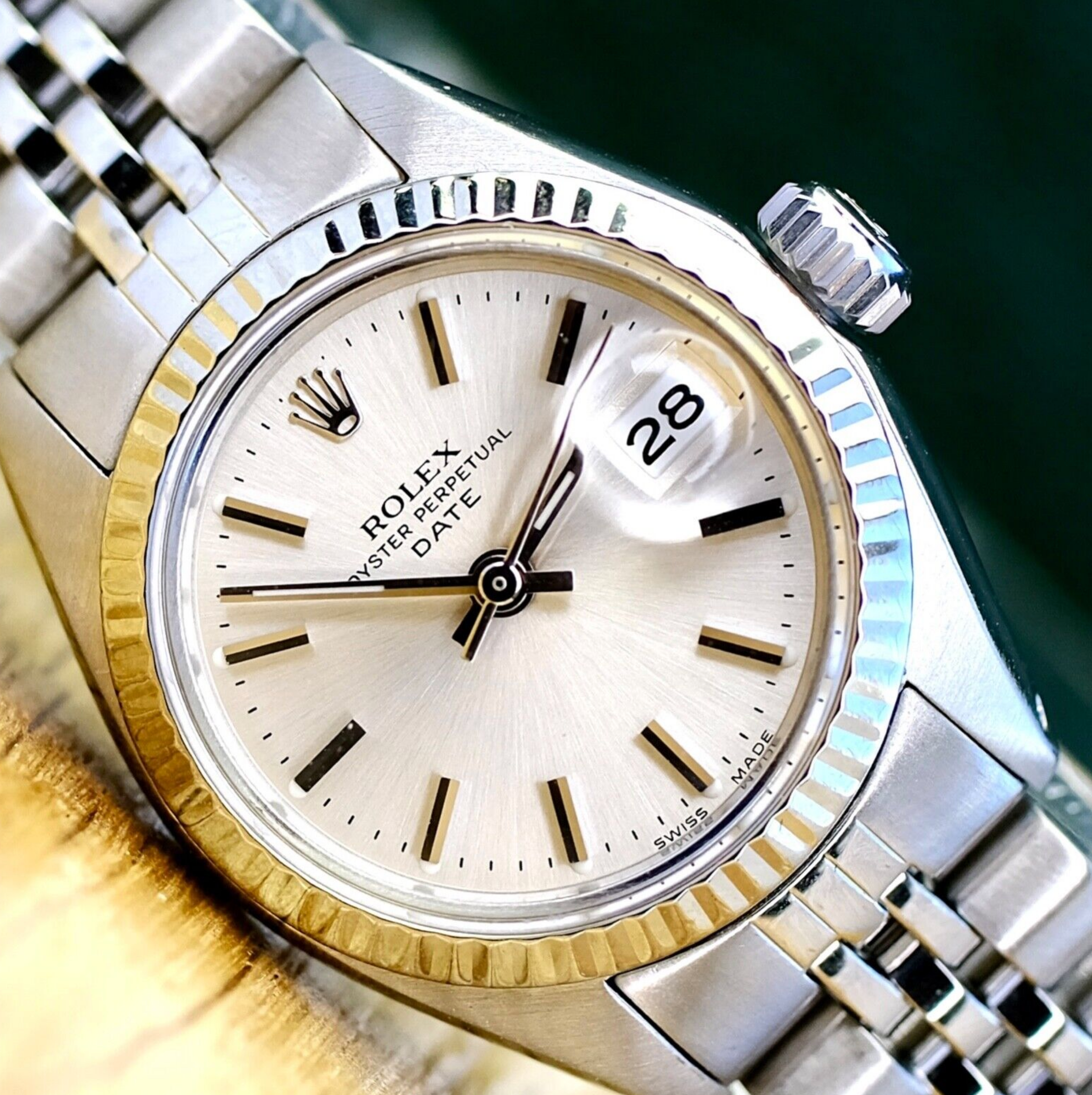 Rolex Ladies Datejust Steel Silver Index Jubilee 6917 Watch B&P - luxuriantconcierge