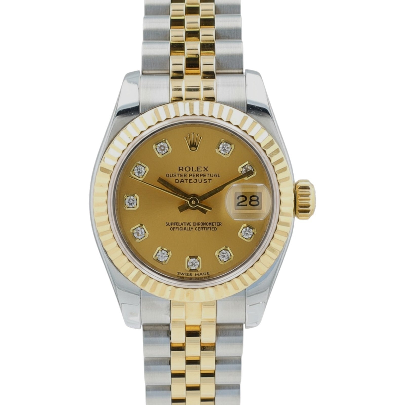 Rolex Ladies Watch Datejust 179173 Champagne Diamond Jubilee Watch - Luxuriant Concierge