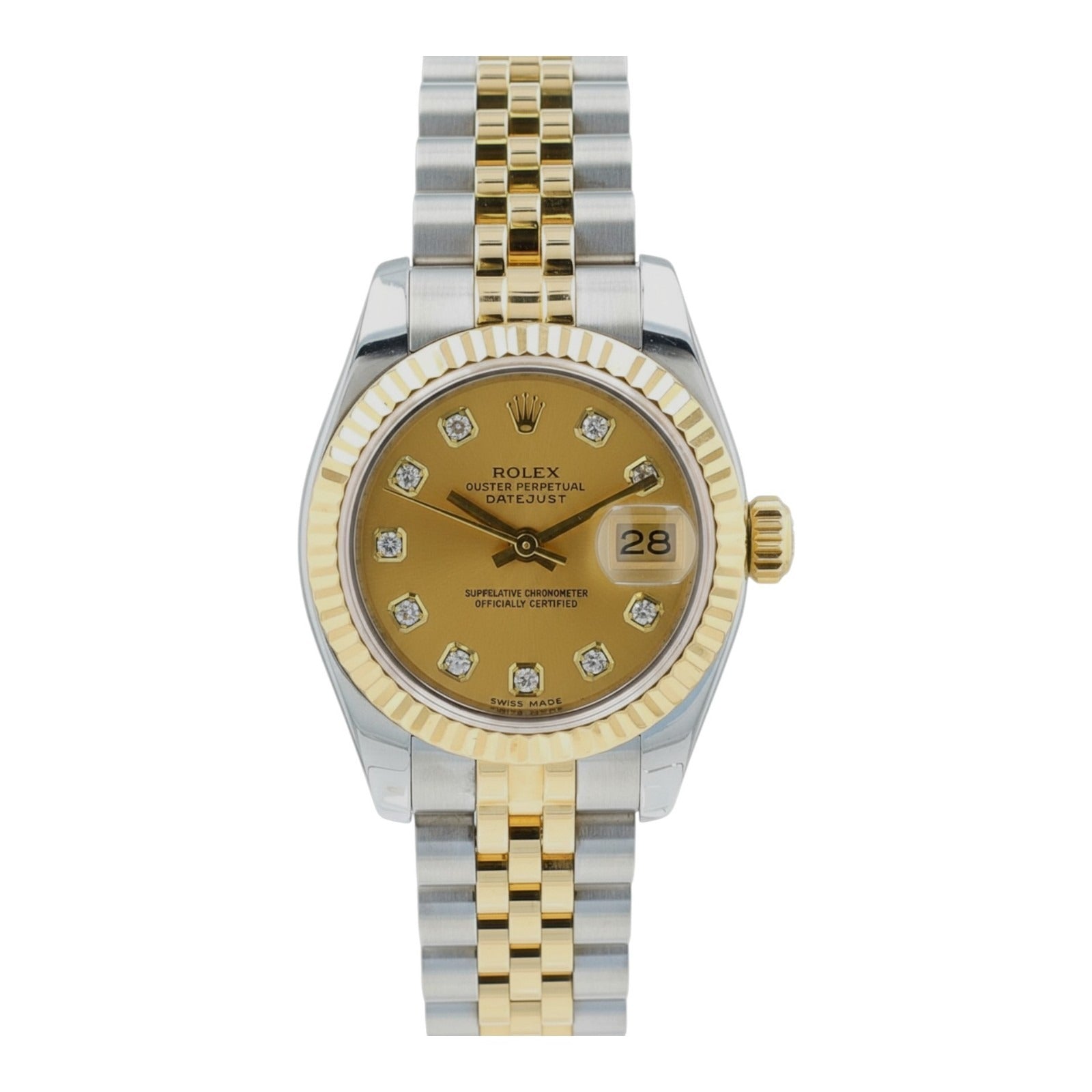 Rolex Ladies Watch Datejust 179173 Champagne Diamond Jubilee Watch - Luxuriant Concierge