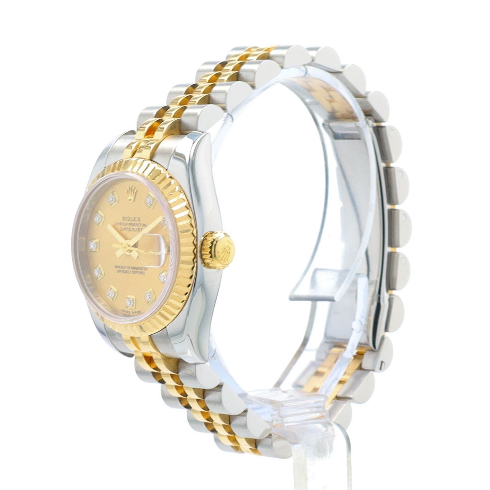 Rolex Ladies Watch Datejust 179173 Champagne Diamond Jubilee Watch - Luxuriant Concierge