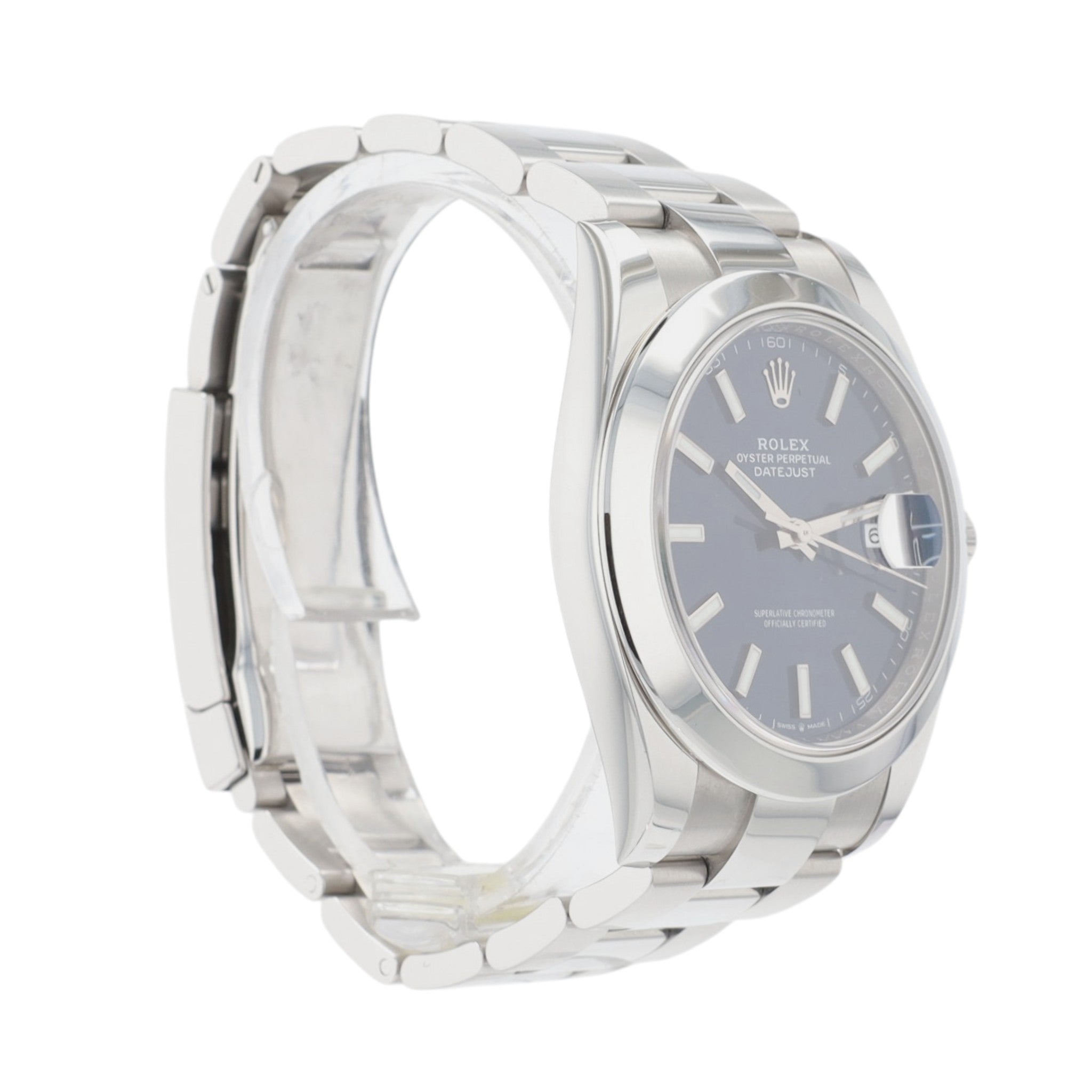 Rolex Datejust 41 126300 41mm Blue Index Stainless Steel Oyster Band Auto Watch