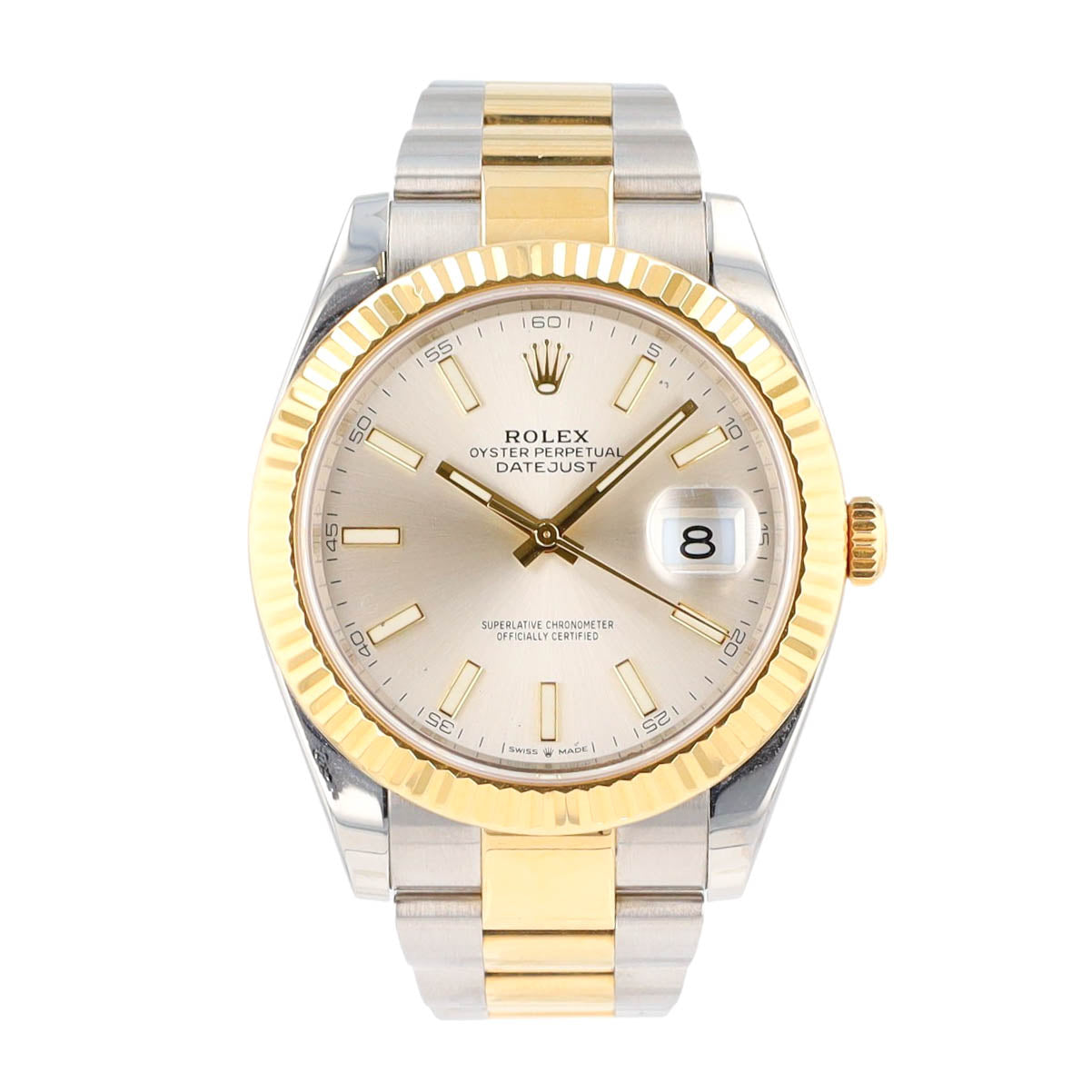 Rolex Datejust II 126333 41mm Silver Index Two-Tone 18KY Steel Oyster Auto Watch