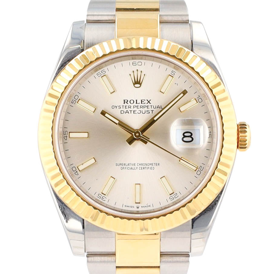 Rolex Datejust II 126333 41mm Silver Index Two-Tone 18KY Steel Oyster Auto Watch