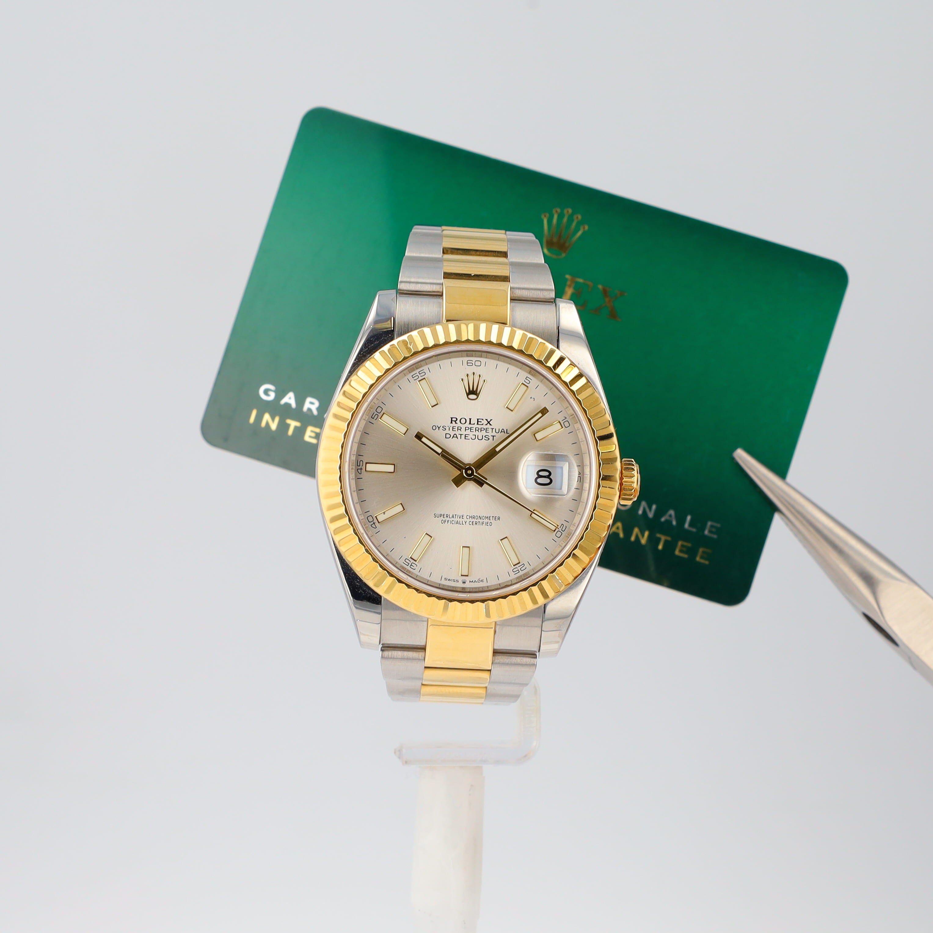 Rolex Datejust II 126333 41mm Silver Index Two-Tone 18KY Steel Oyster Auto Watch