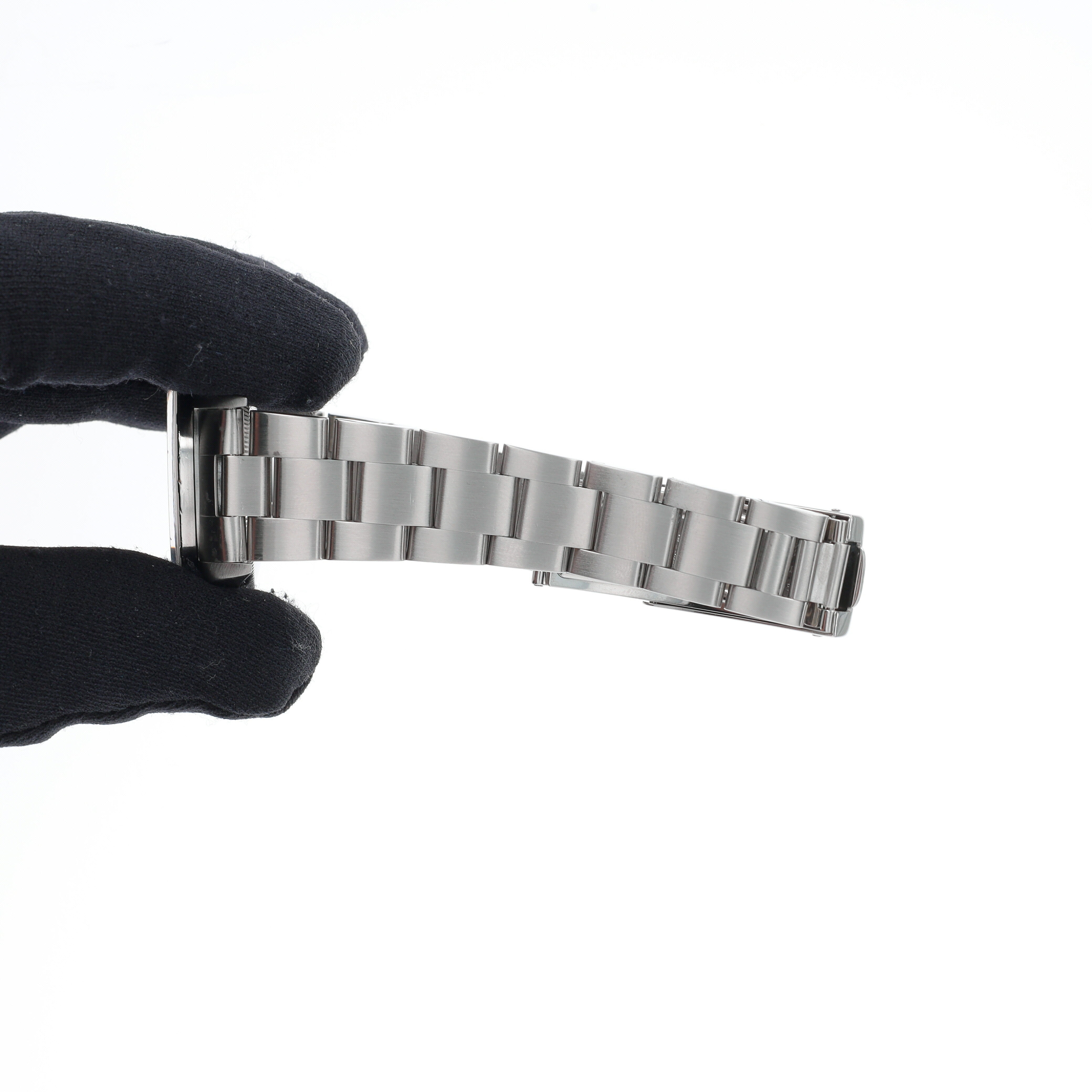 B&P Rolex Air-King 14010 34mm Black Index Dial Engine Turned Bezel Oyster Band - Luxuriant Concierge