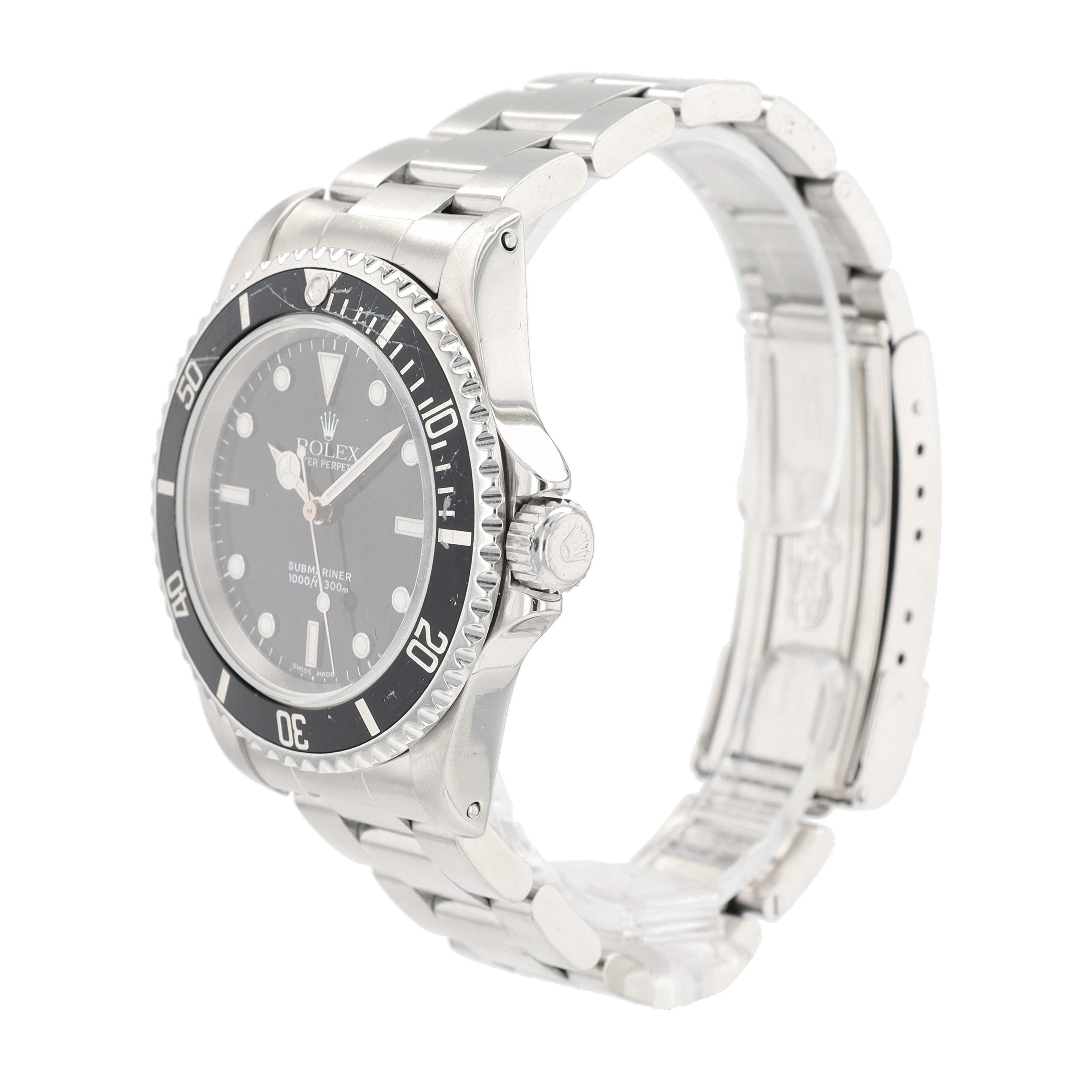 Rolex Submariner - NO DATE 14060 40mm Black Luminous Marker Dial Rotating Bezel with Black Insert Bezel Oyster Band
