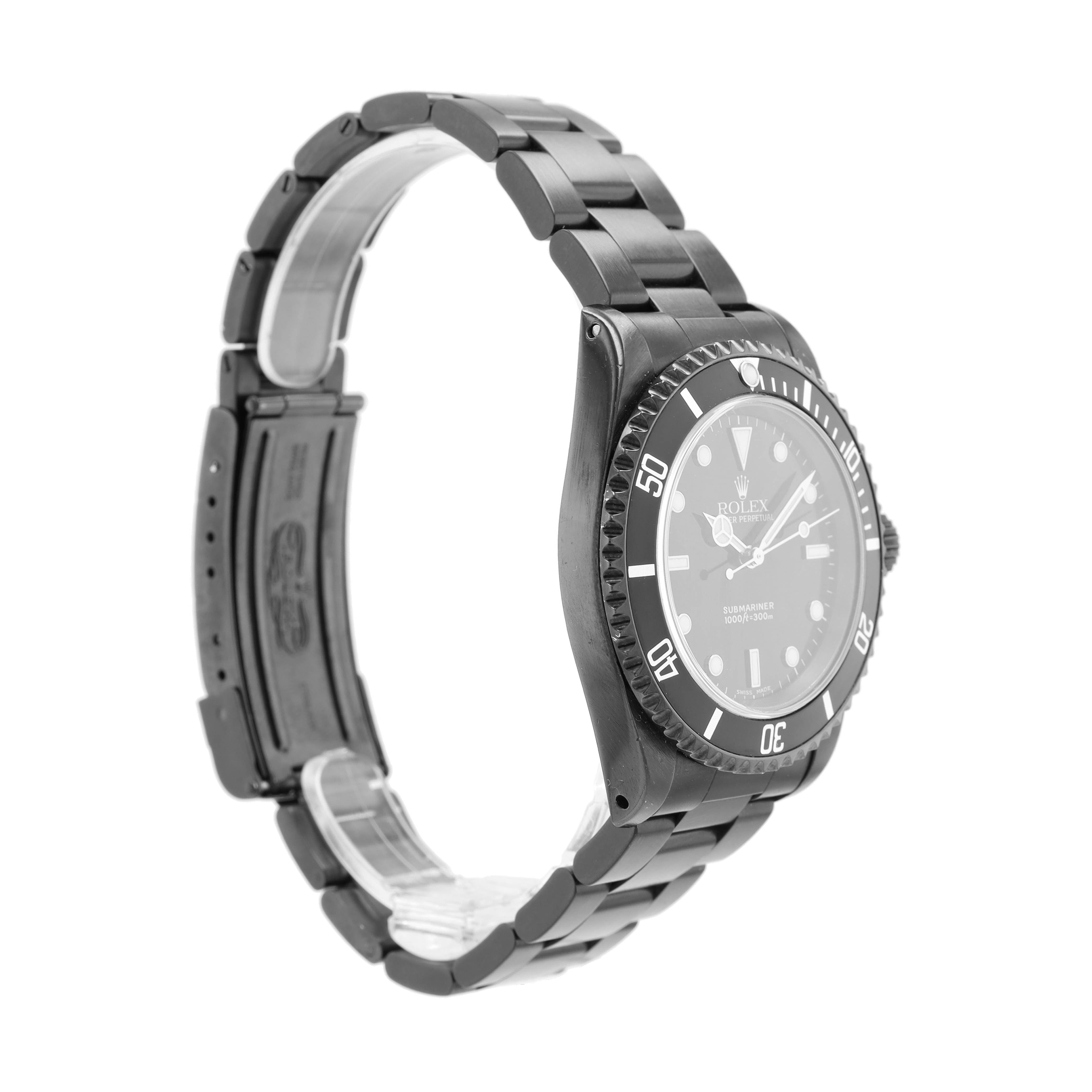 Rolex Submariner - NO DATE 14060M 40mm Black Luminous Marker Dial Rotating Bezel with Black Insert - Black PVD Bezel Oyster Band