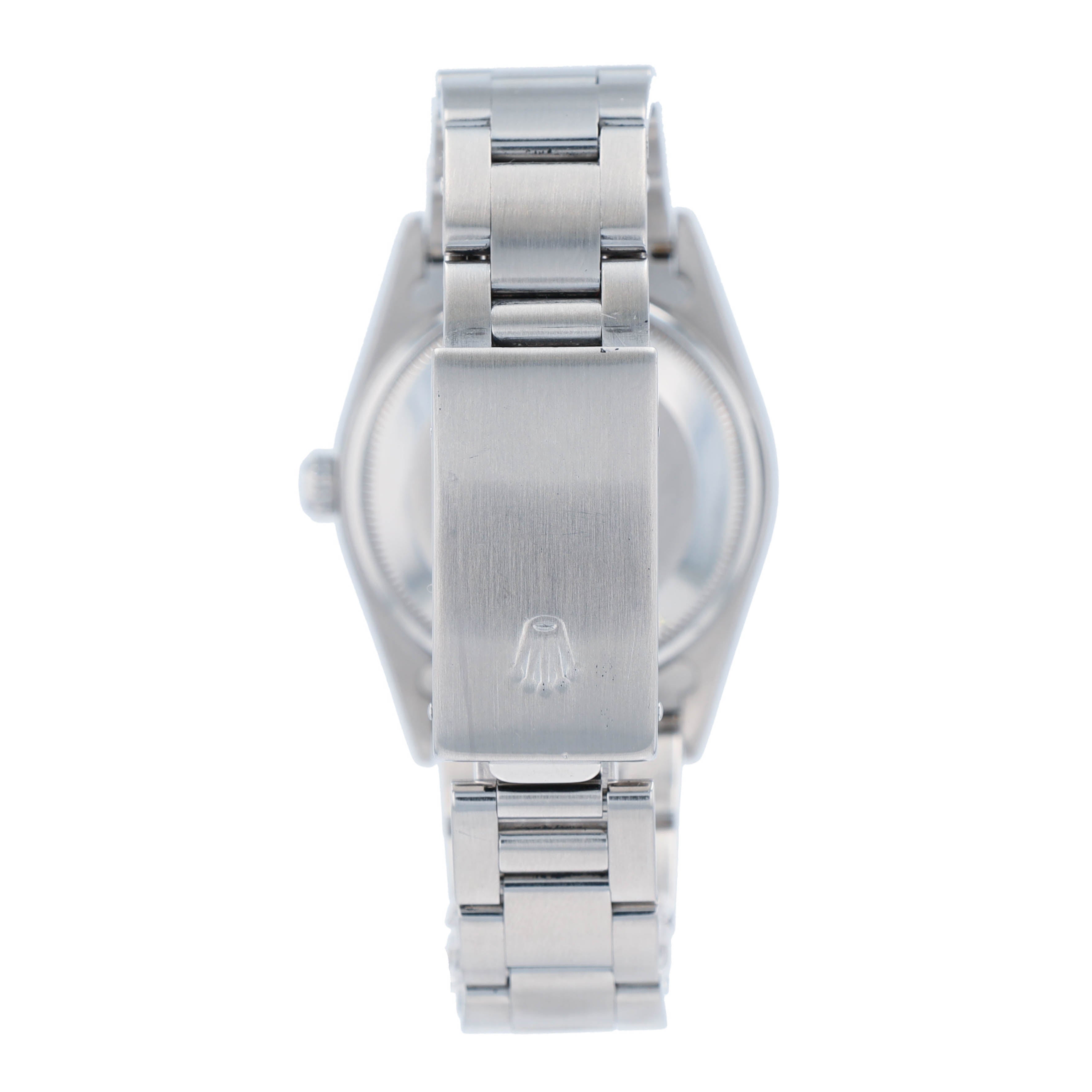 Rolex Date 15210 34mm Black Index Dial Engine-Turned Bezel Oyster Watch - Luxuriant Concierge