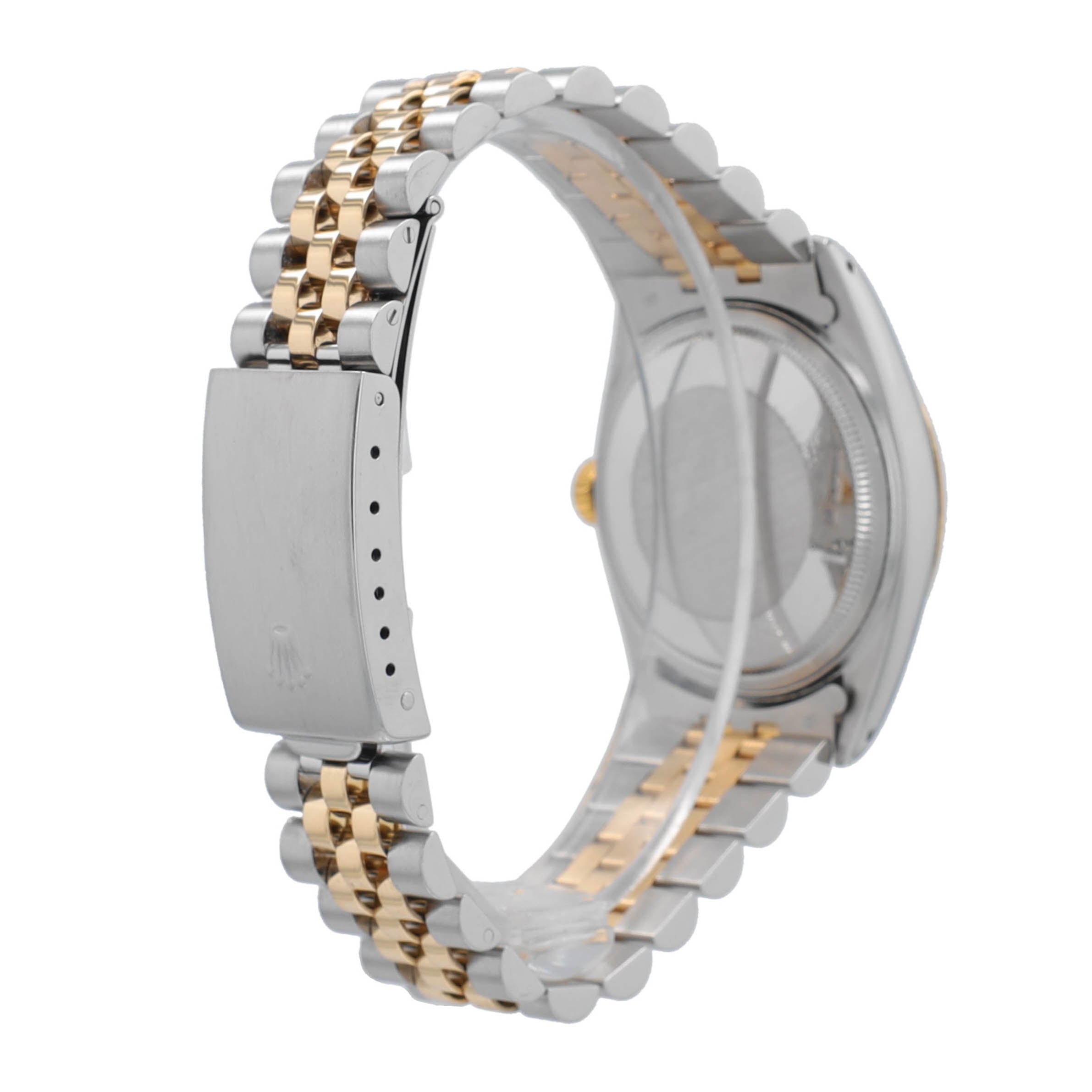 Rolex Datejust 16013 36mm Champagne Index Dial Fluted Bezel Jubille Band