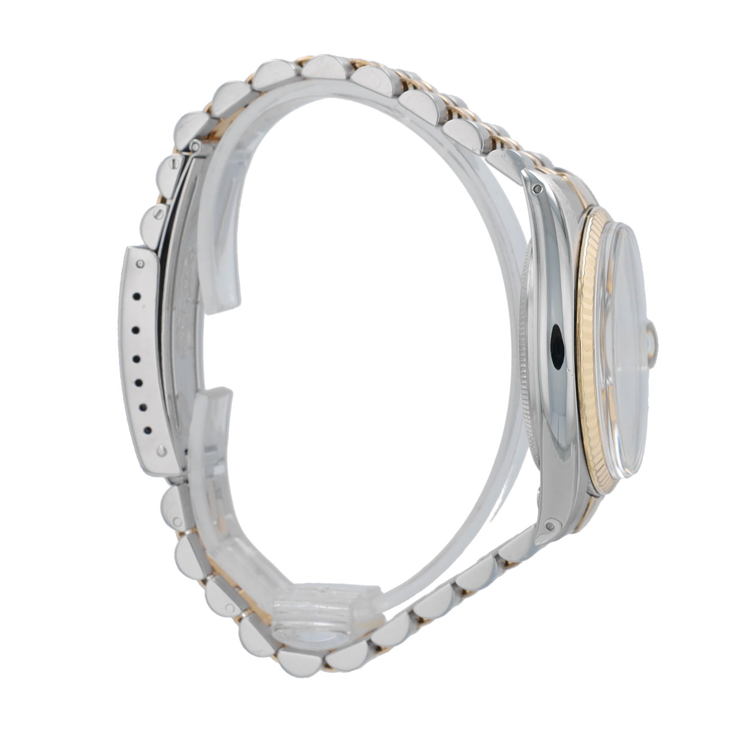 Rolex Datejust 16013 36mm Champagne Index Dial Fluted Bezel Jubille Band