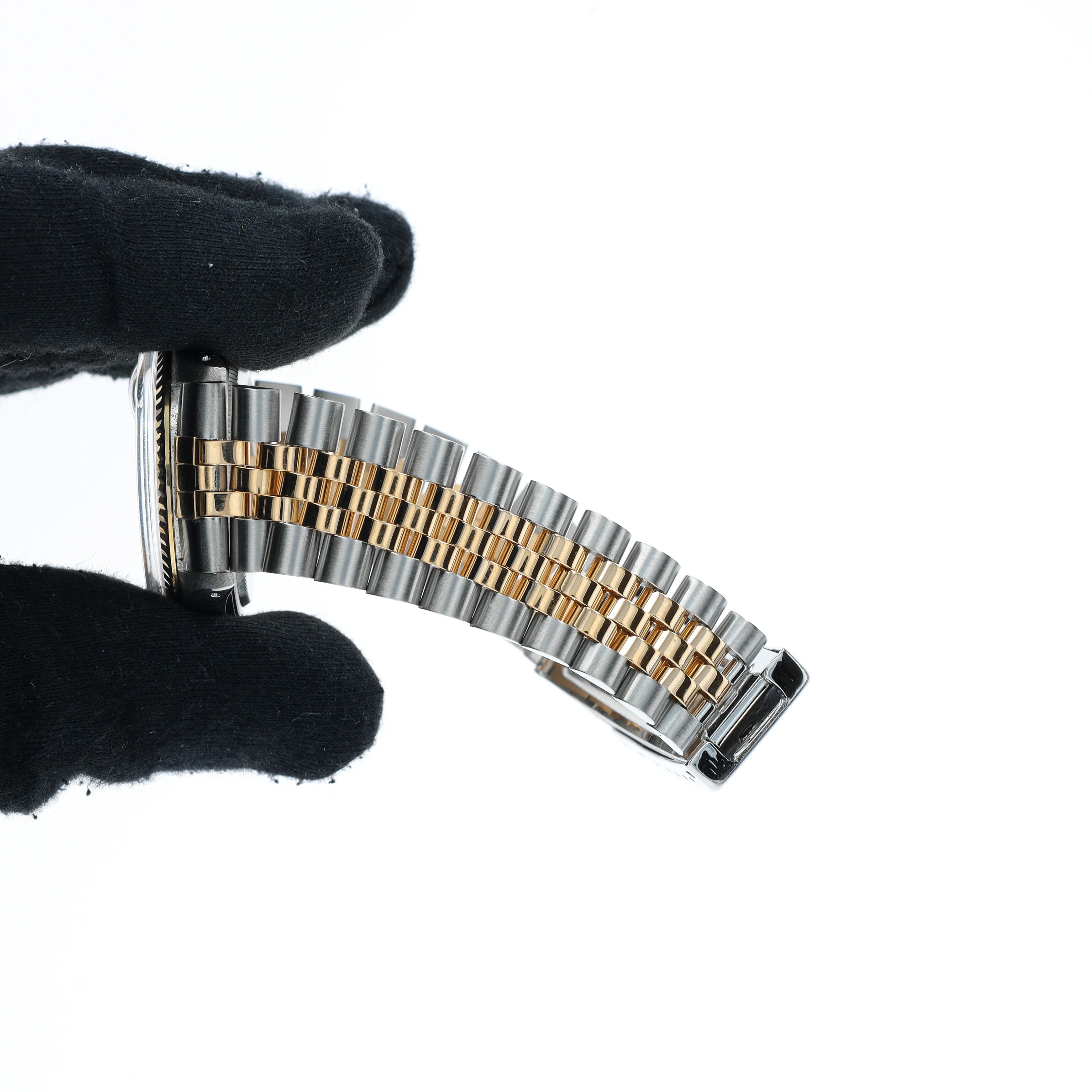 Rolex Datejust 16013 36mm Champagne Index Dial Fluted Bezel Jubille Band