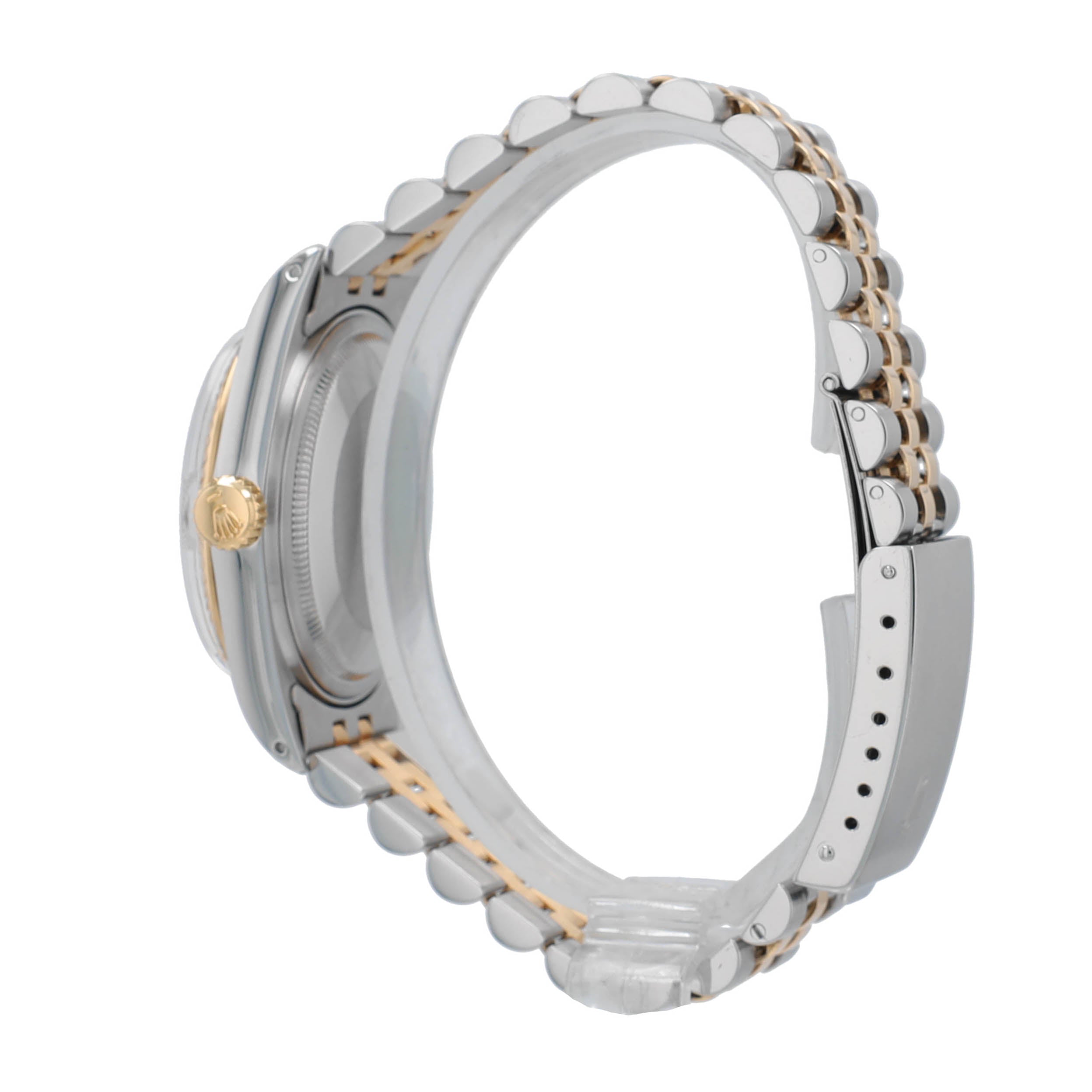 Rolex Datejust 16013 36mm White Roman Numeral Dial Fluted Bezel Jubille Band