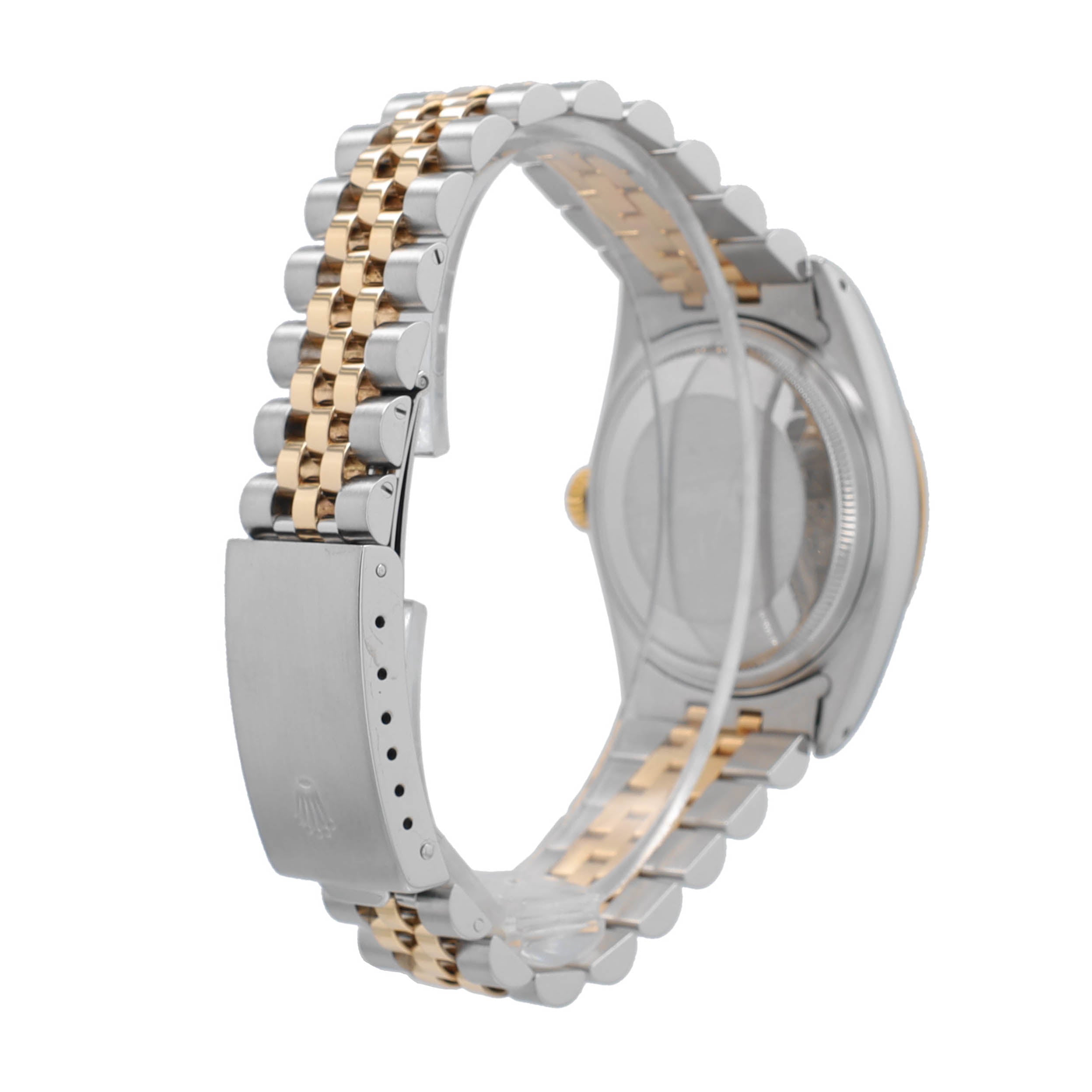 Rolex Datejust 16013 36mm White Roman Numeral Dial Fluted Bezel Jubille Band