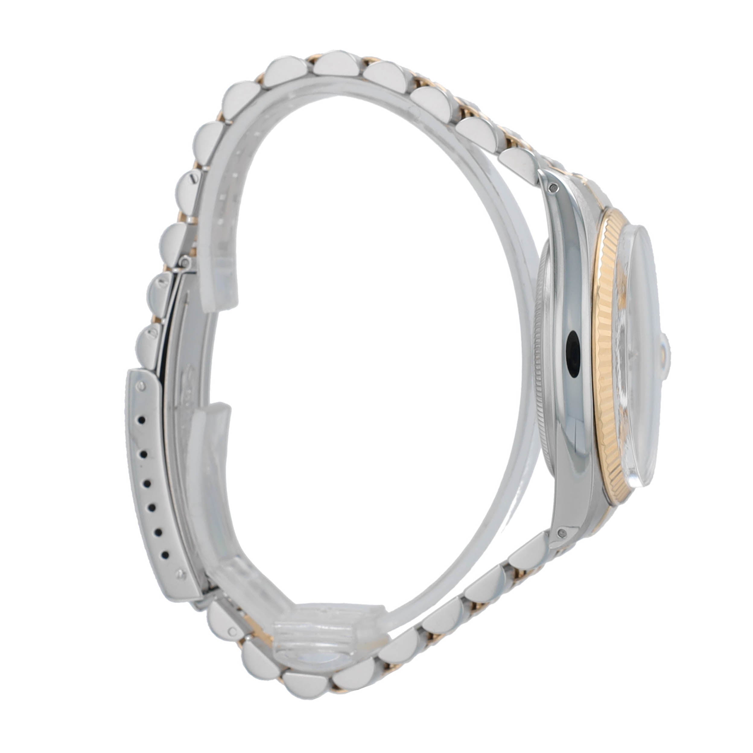 Rolex Datejust 16013 36mm White Roman Numeral Dial Fluted Bezel Jubille Band