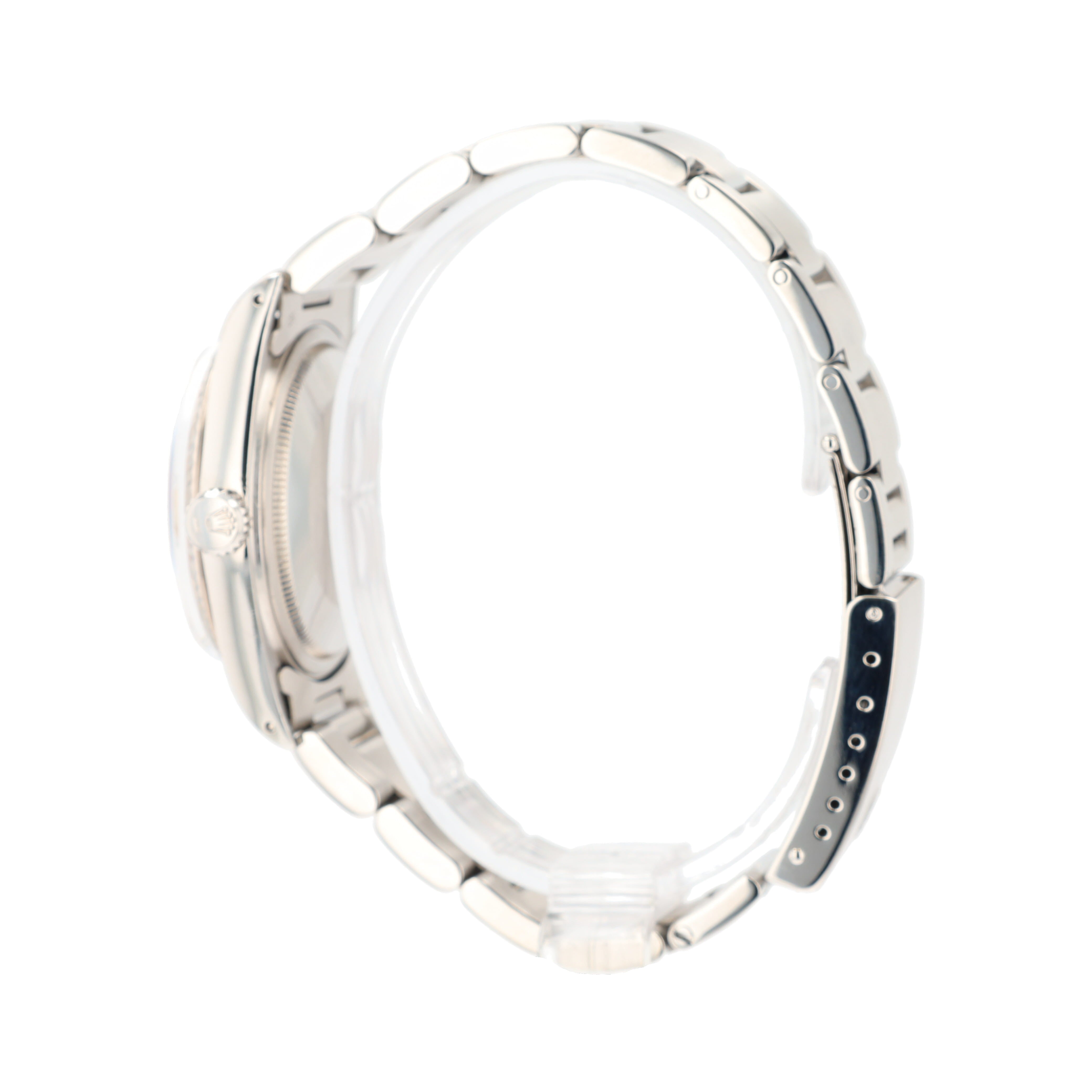 B&P Rolex Datejust 16014 36mm Silver Index Dial Fluted Bezel Oyster Band - Luxuriant Concierge