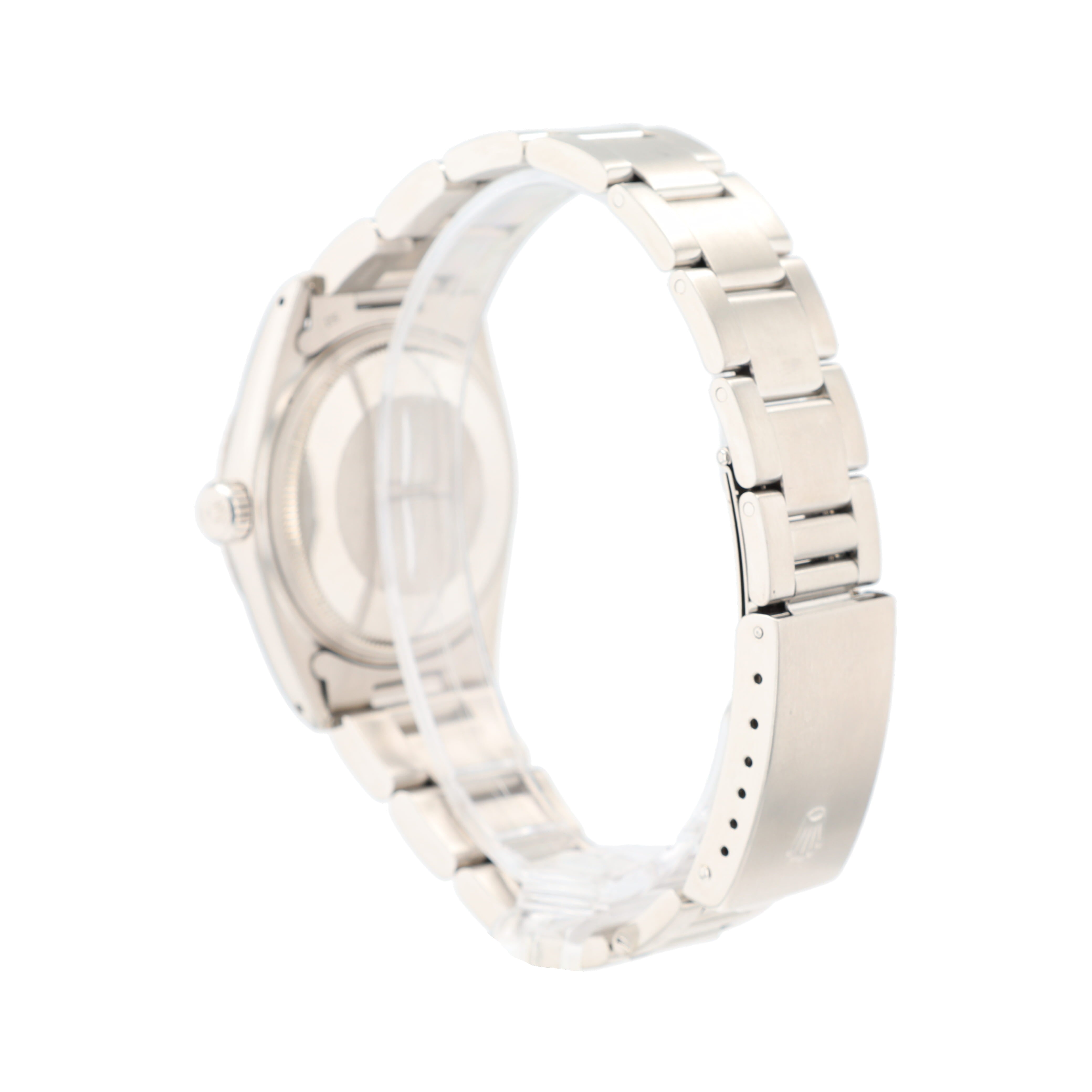 B&P Rolex Datejust 16014 36mm Silver Index Dial Fluted Bezel Oyster Band - Luxuriant Concierge