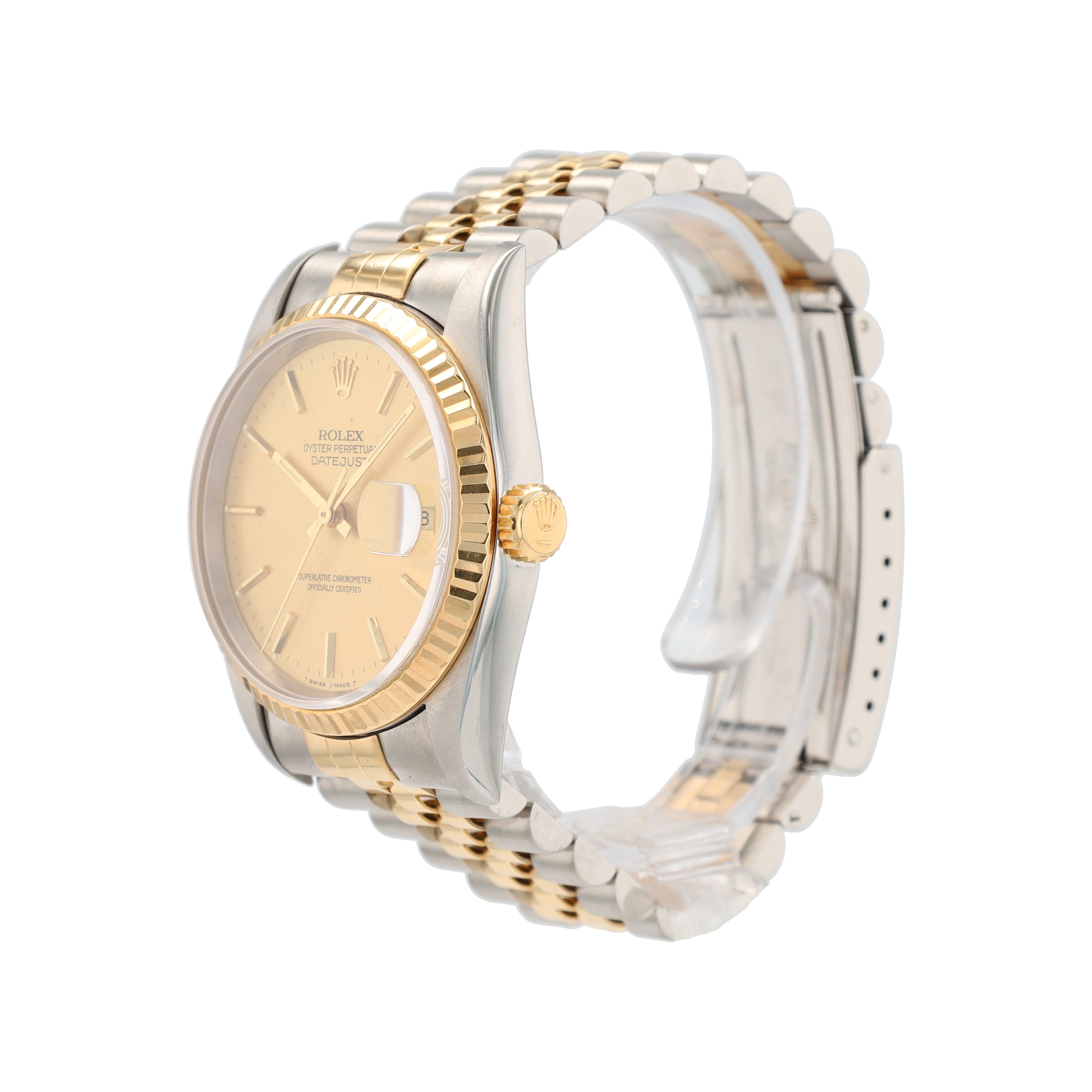 Rolex Datejust 36mm Champagne Index Dial Jubilee Band