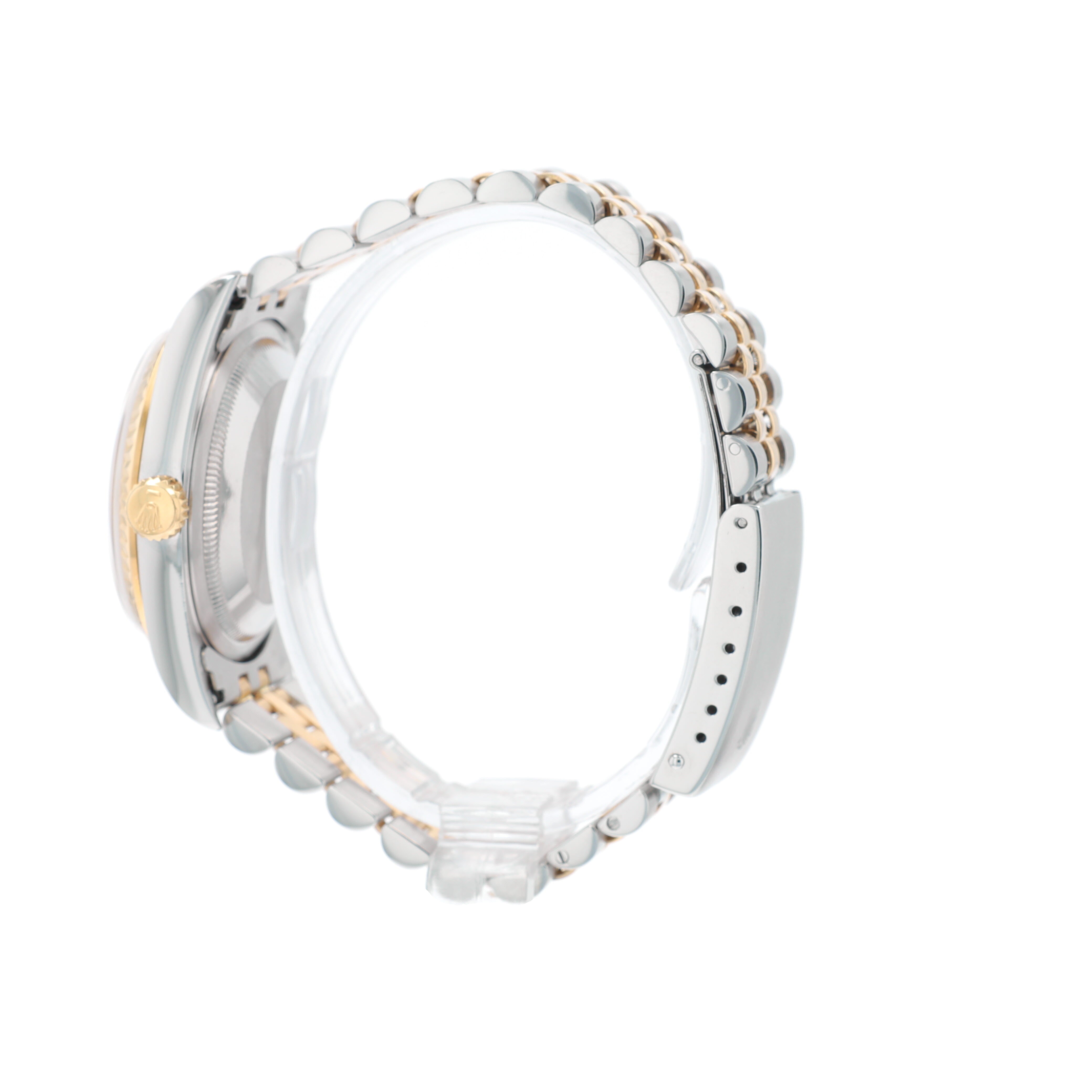 Rolex Datejust 16233 36mm Champagne Index Dial Fluted Bezel Jubilee Band - Luxuriant Concierge