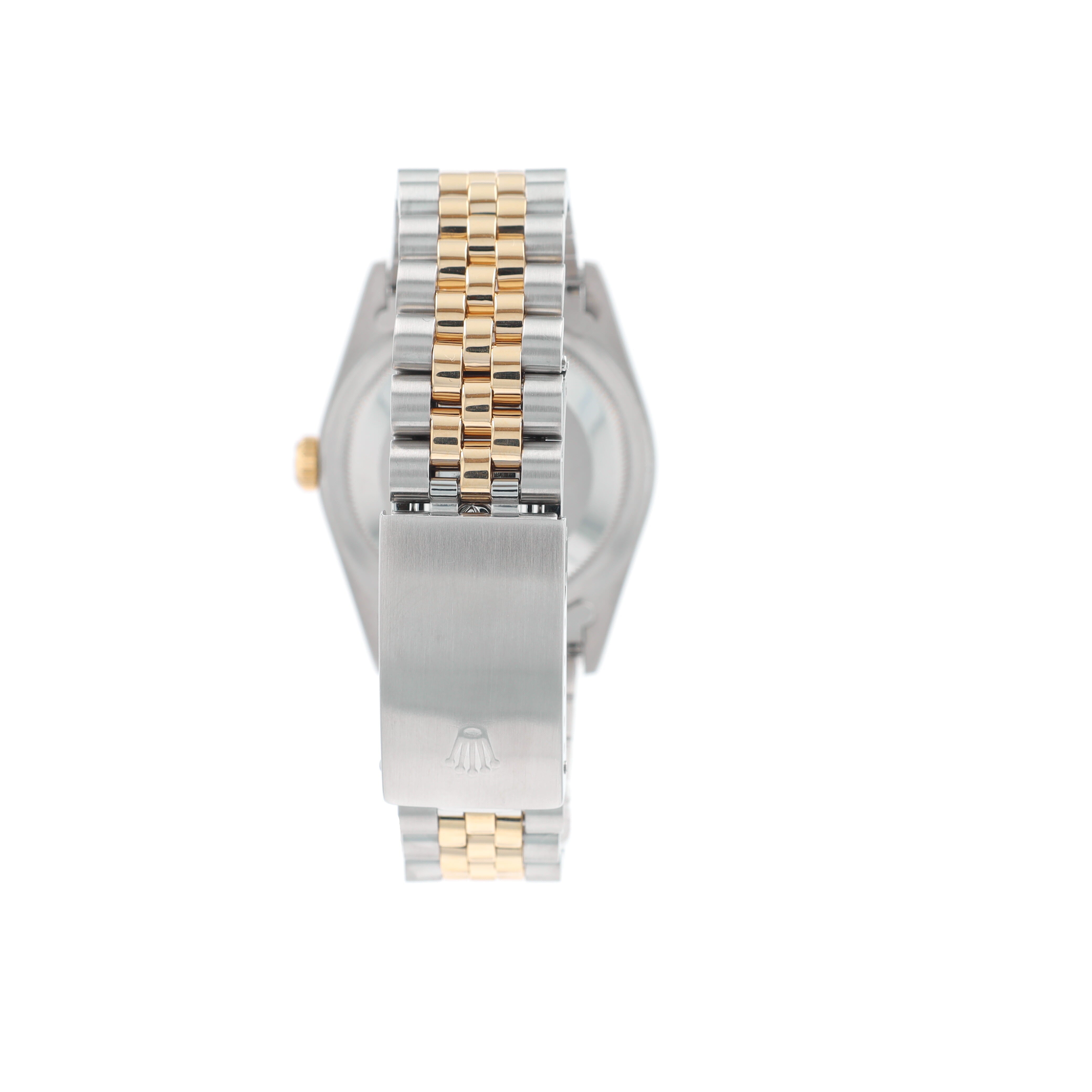 Rolex Datejust 16233 36mm Champagne Index Dial Fluted Bezel Jubilee Band - Luxuriant Concierge