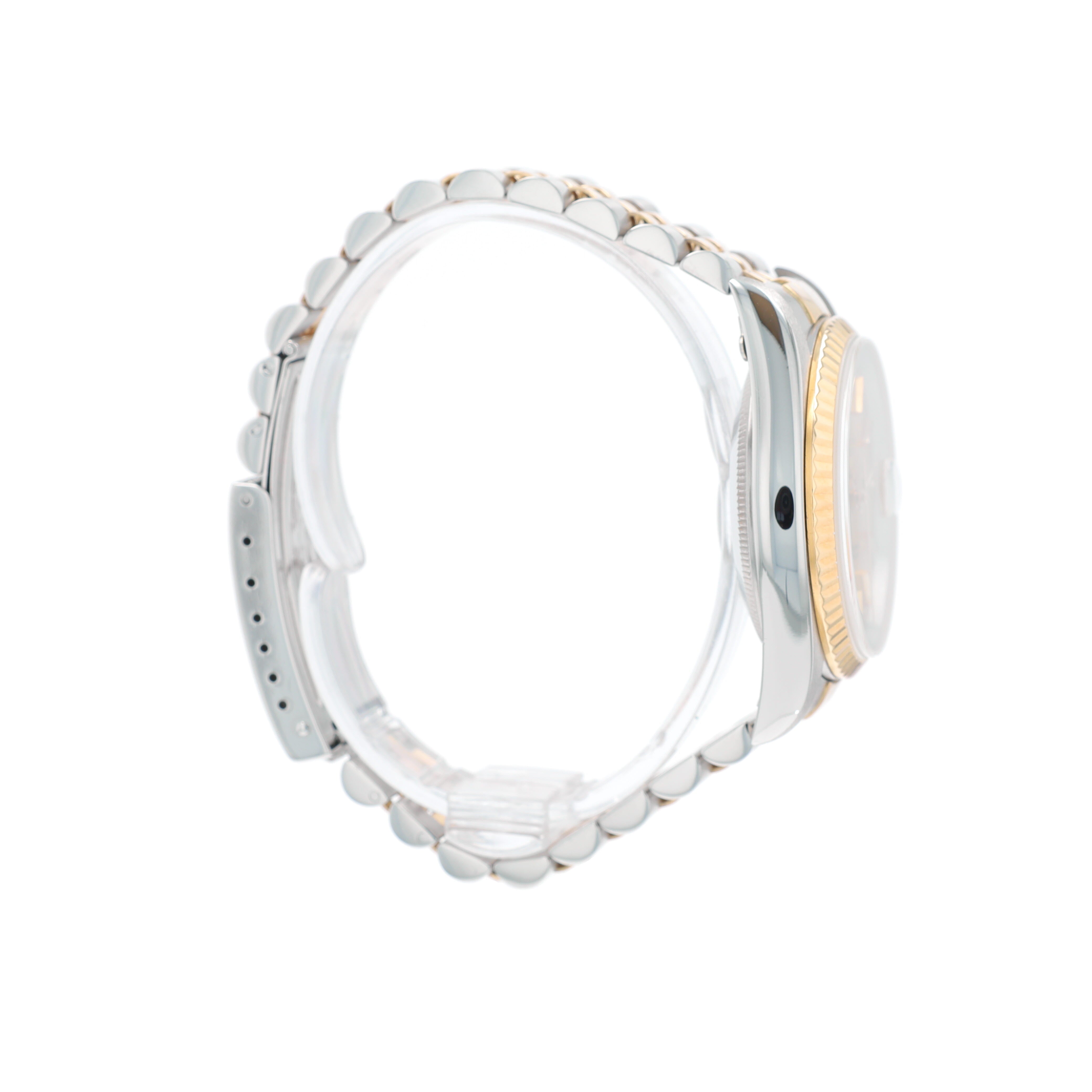 Rolex Datejust 16233 36mm Champagne Index Dial Fluted Bezel Jubilee Band - Luxuriant Concierge