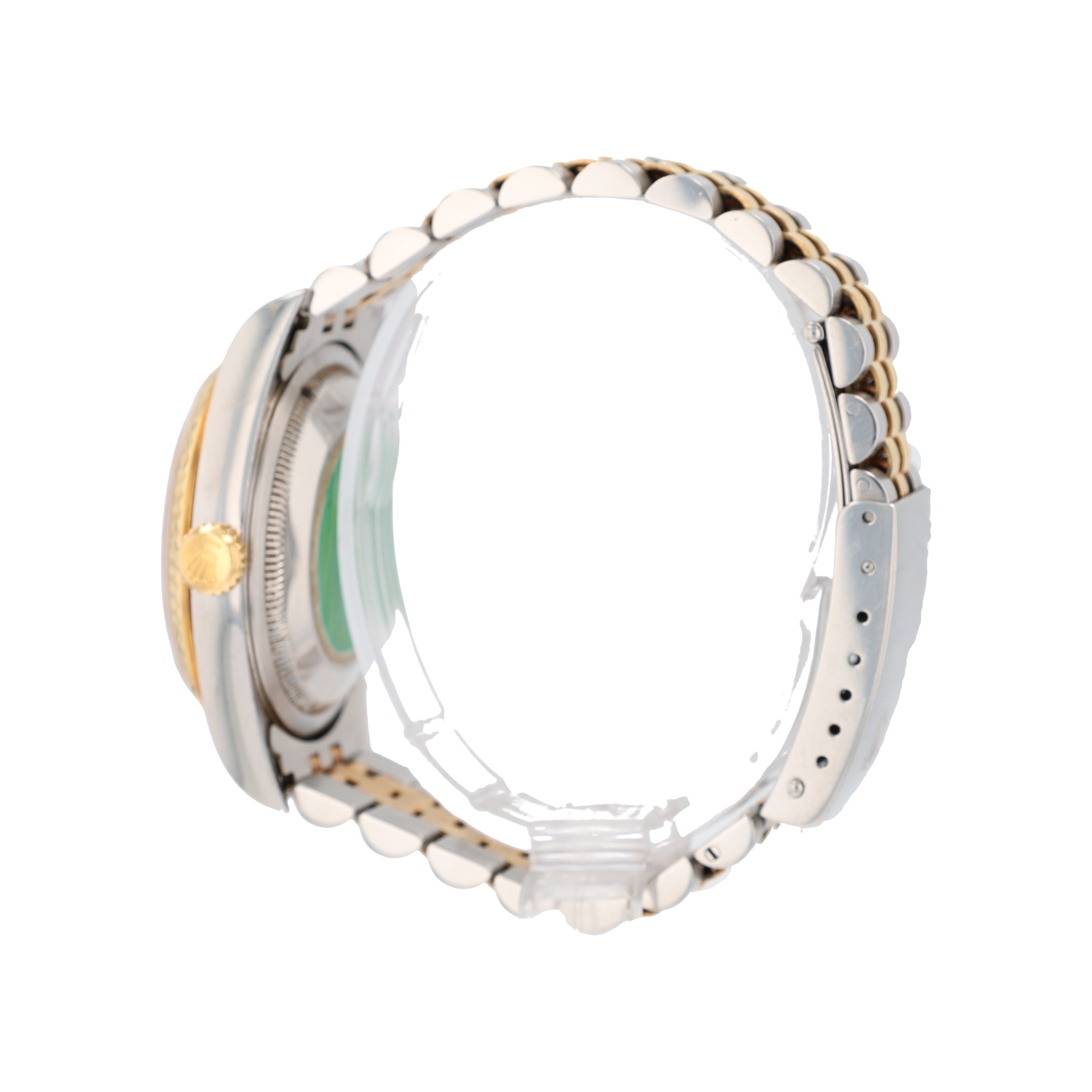 B&P Rolex Datejust 16233 36mm Blue Vignette Diamond (N.S) Dial Fluted Bezel Jubilee Band - Luxuriant Concierge