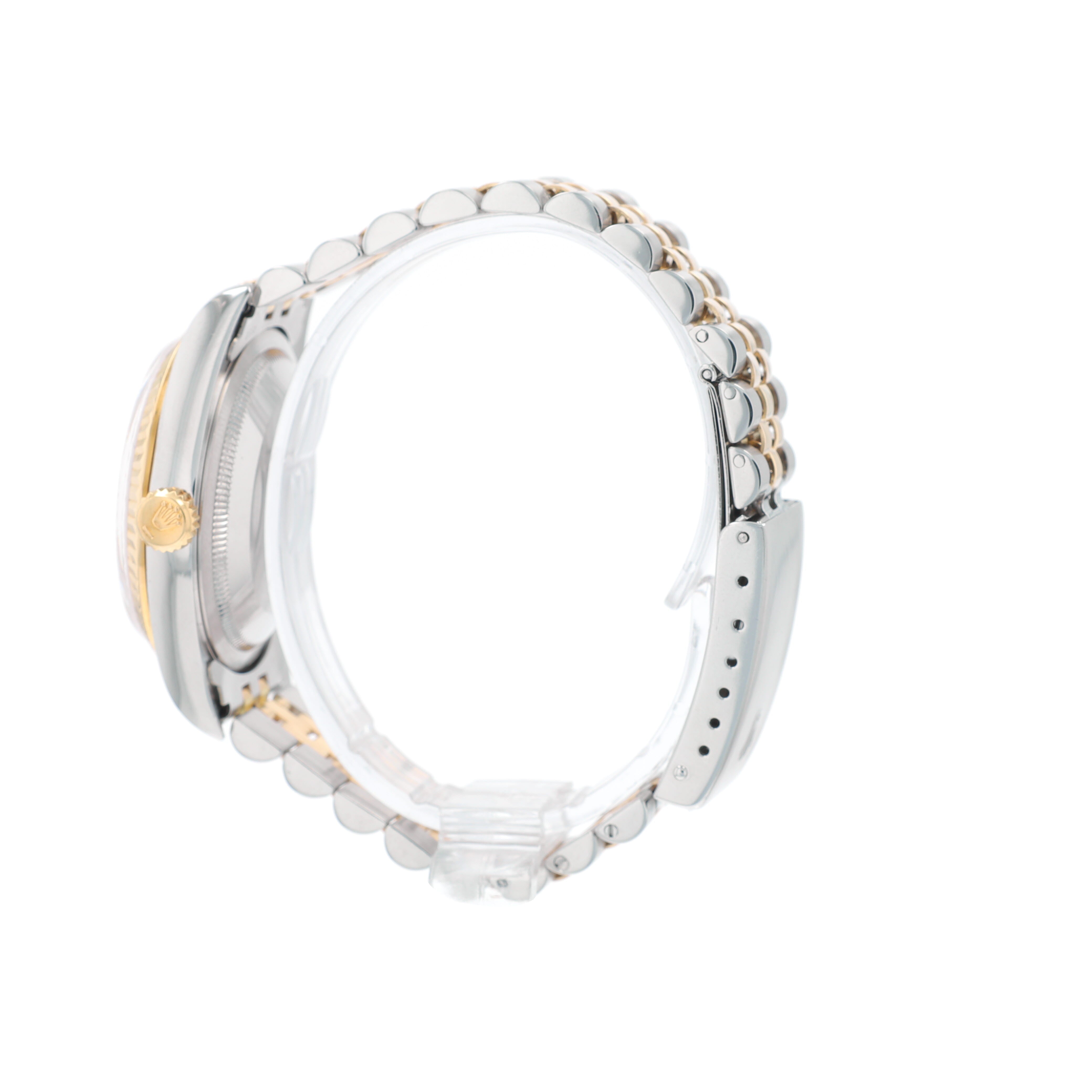 Rolex Datejust  16233 36mm Champagne Index Dial Fluted Bezel  Jubilee Band - Luxuriant Concierge