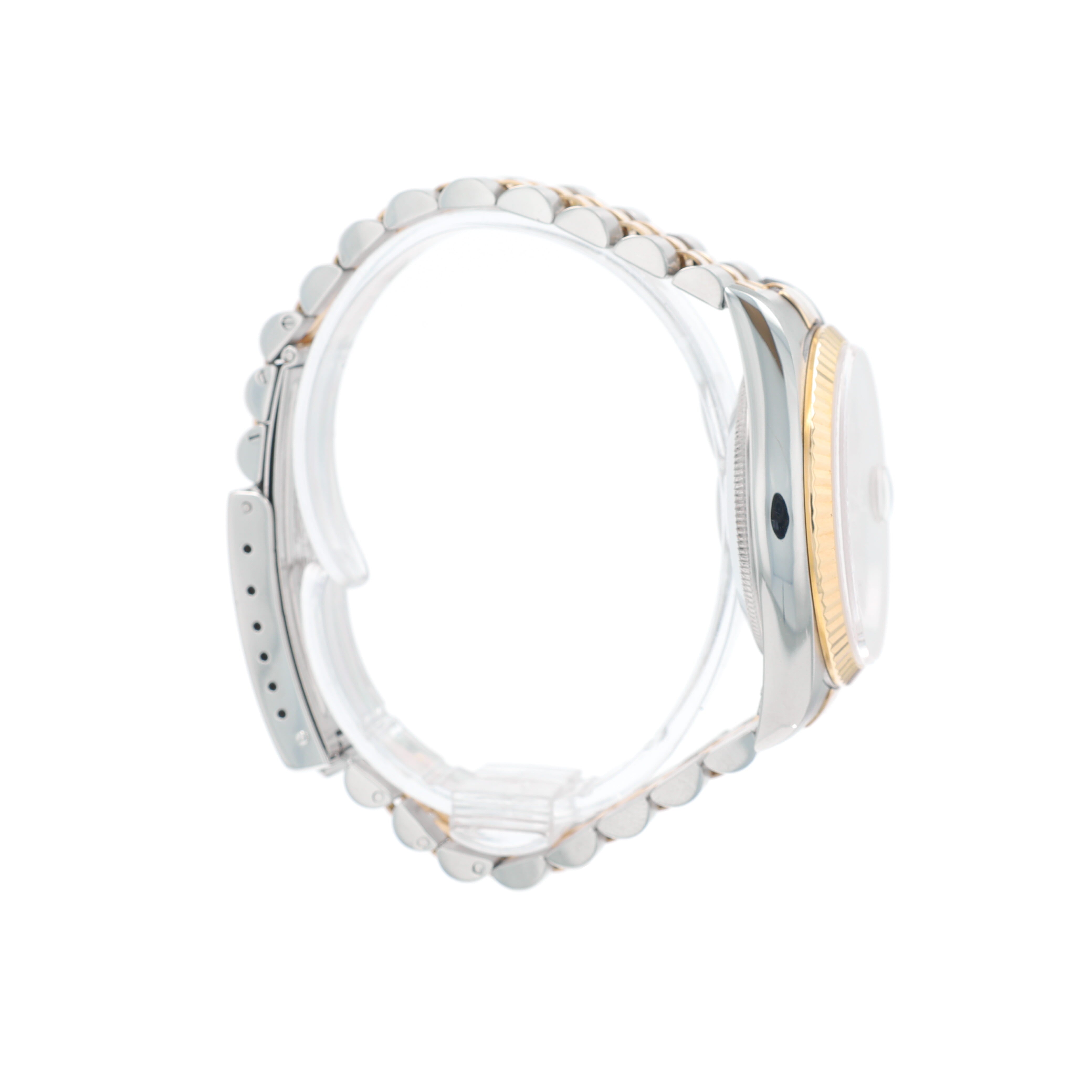 Rolex Datejust  16233 36mm Champagne Index Dial Fluted Bezel  Jubilee Band - Luxuriant Concierge